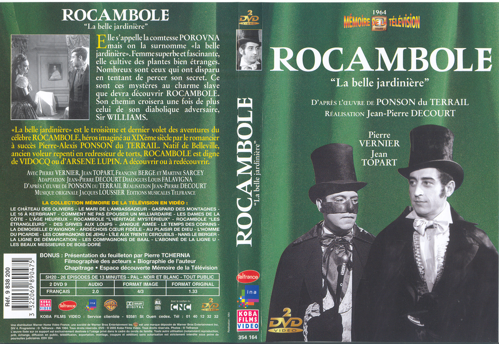 Jaquette DVD Rocambole - La belle jardinire