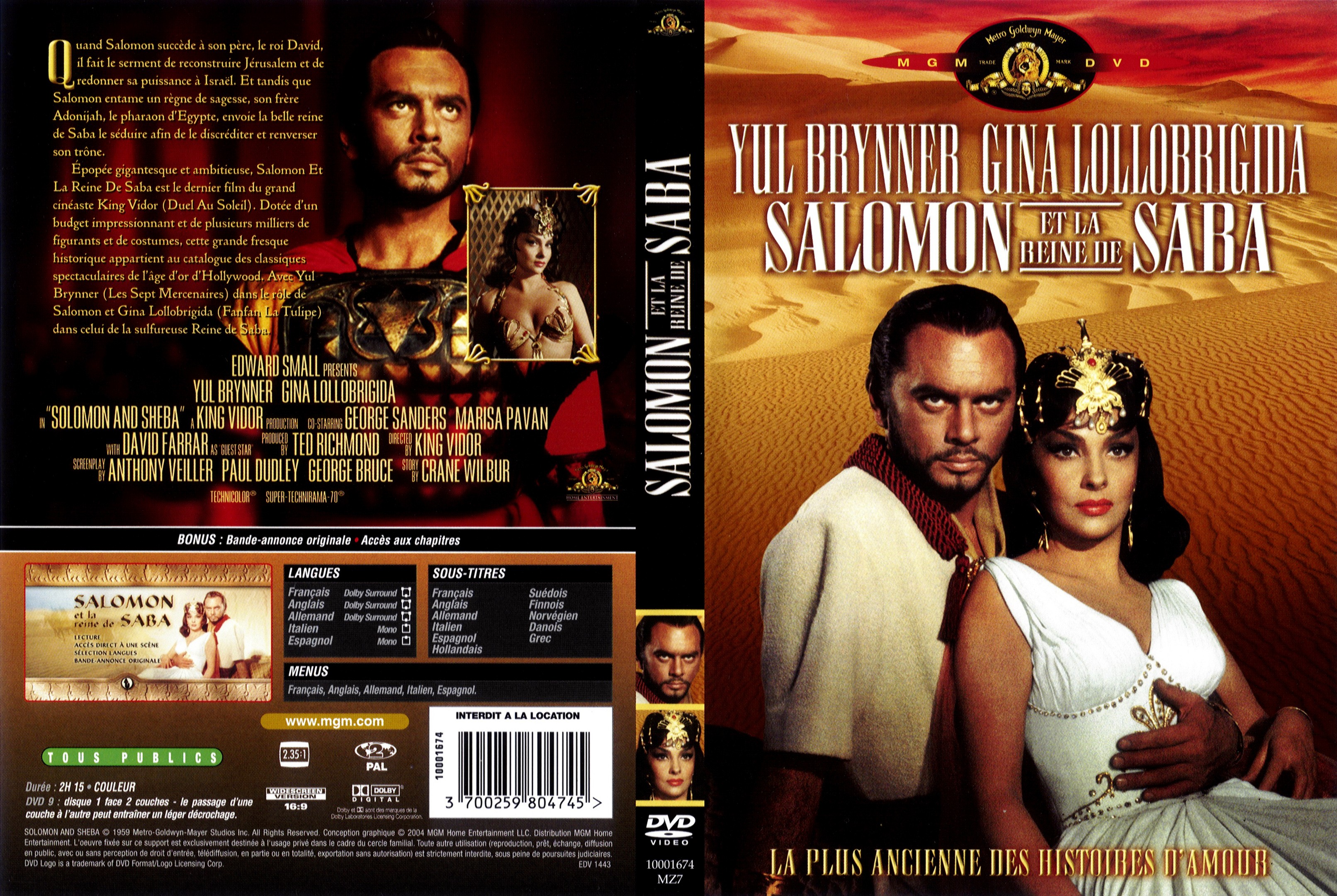 Jaquette DVD Salomon et la reine de Saba