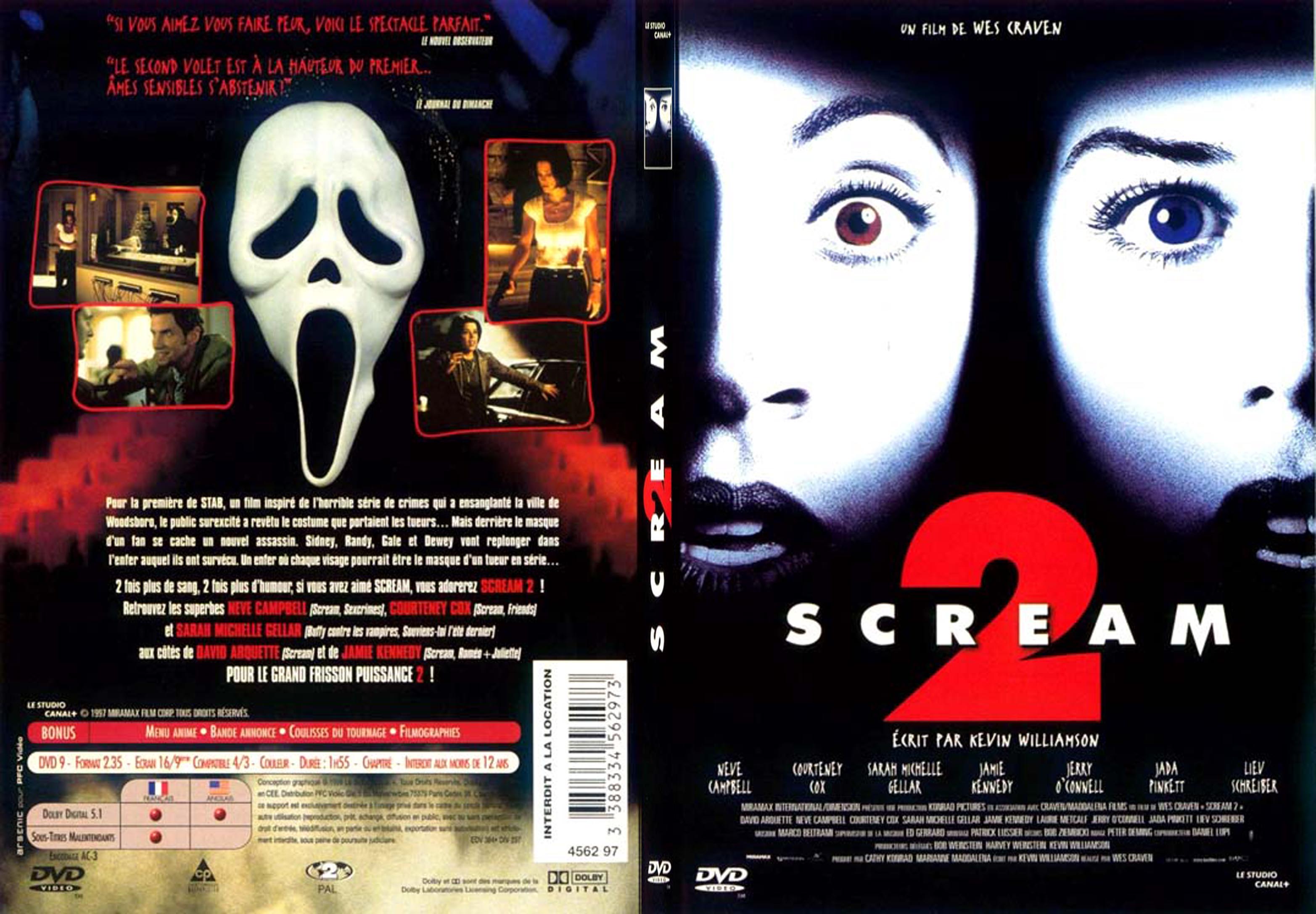 Jaquette DVD Scream 2 - SLIM