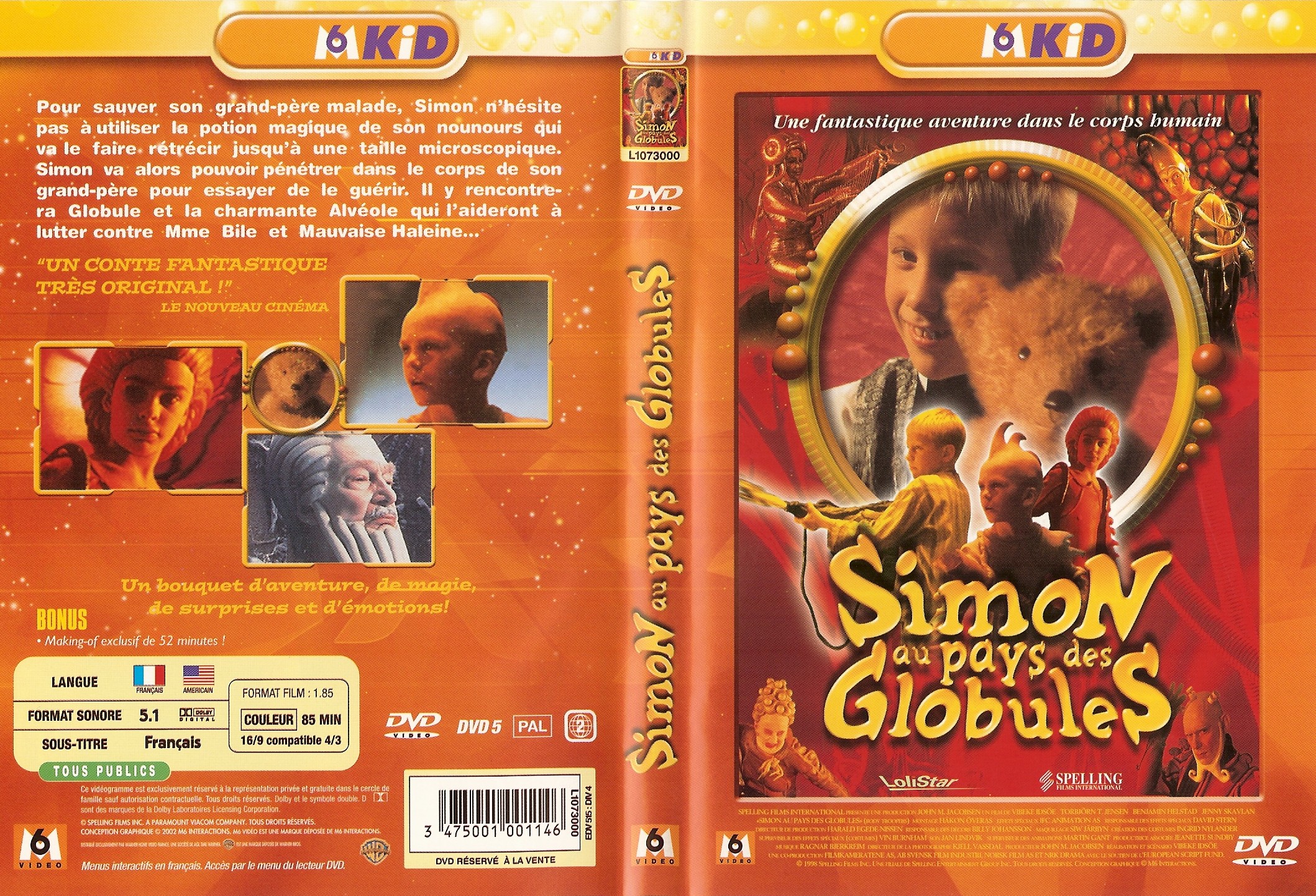 Jaquette DVD Simon au pays des globules