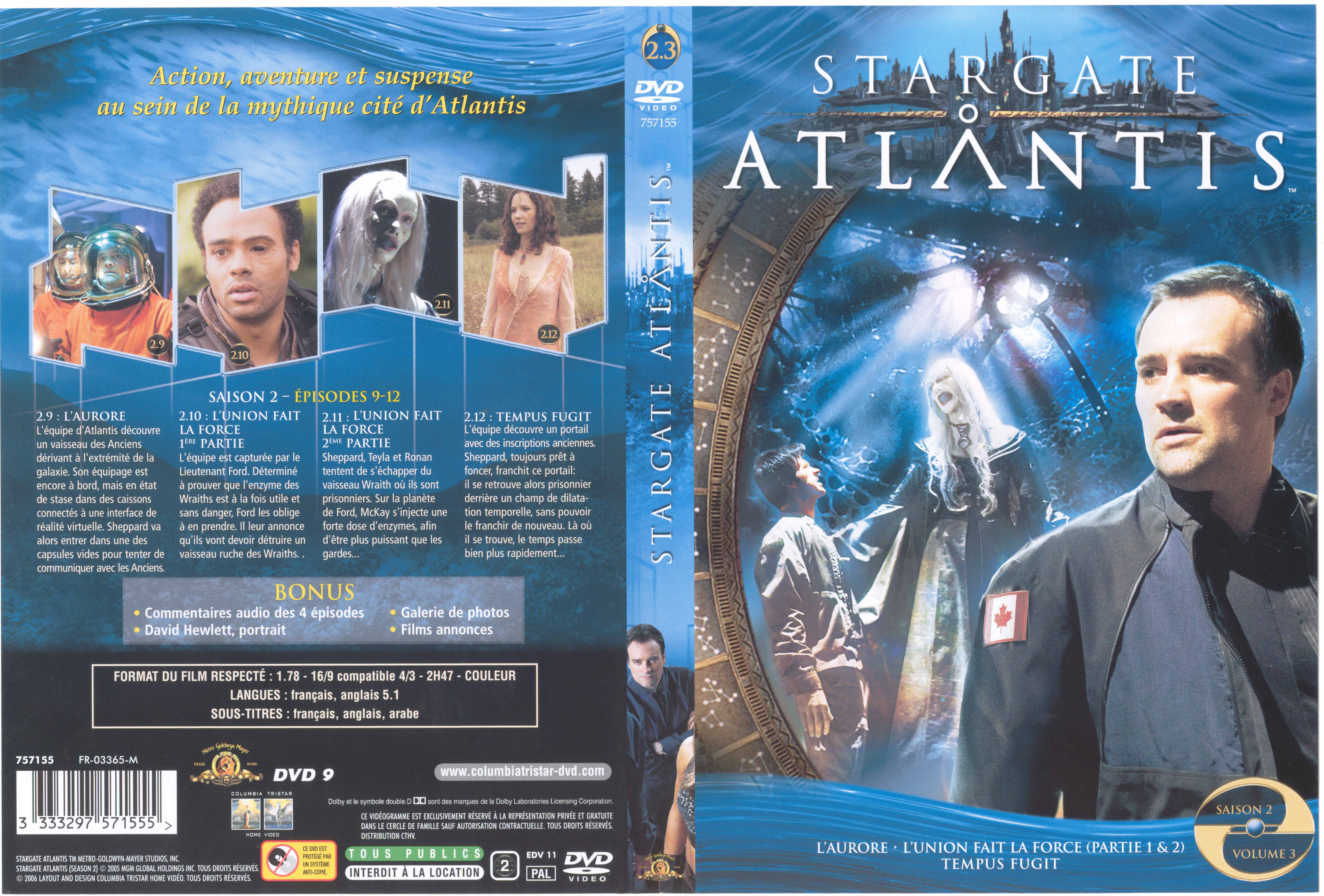 Jaquette DVD Stargate Atlantis saison 2 vol 3