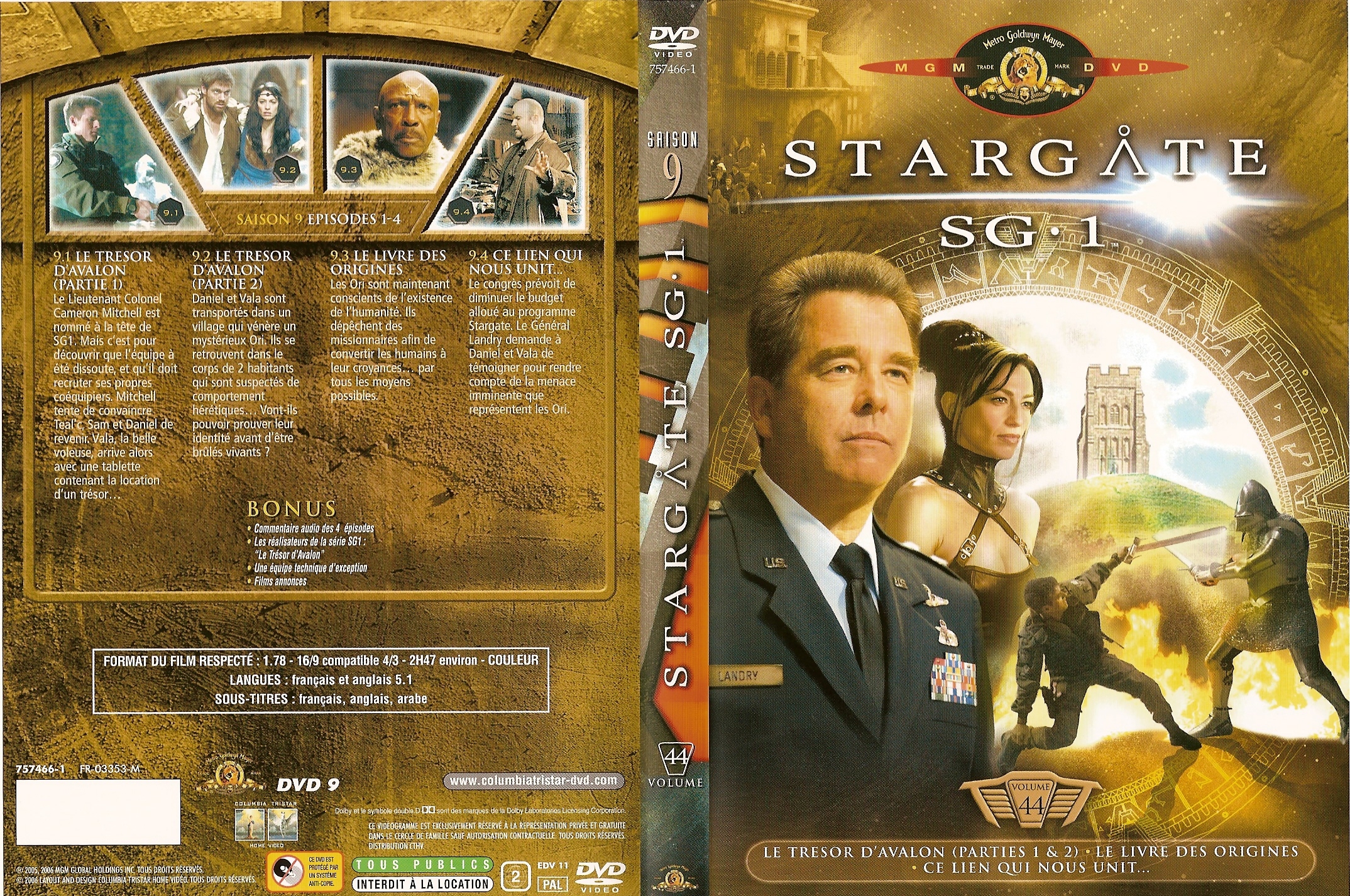 Jaquette DVD Stargate SG1 vol 44