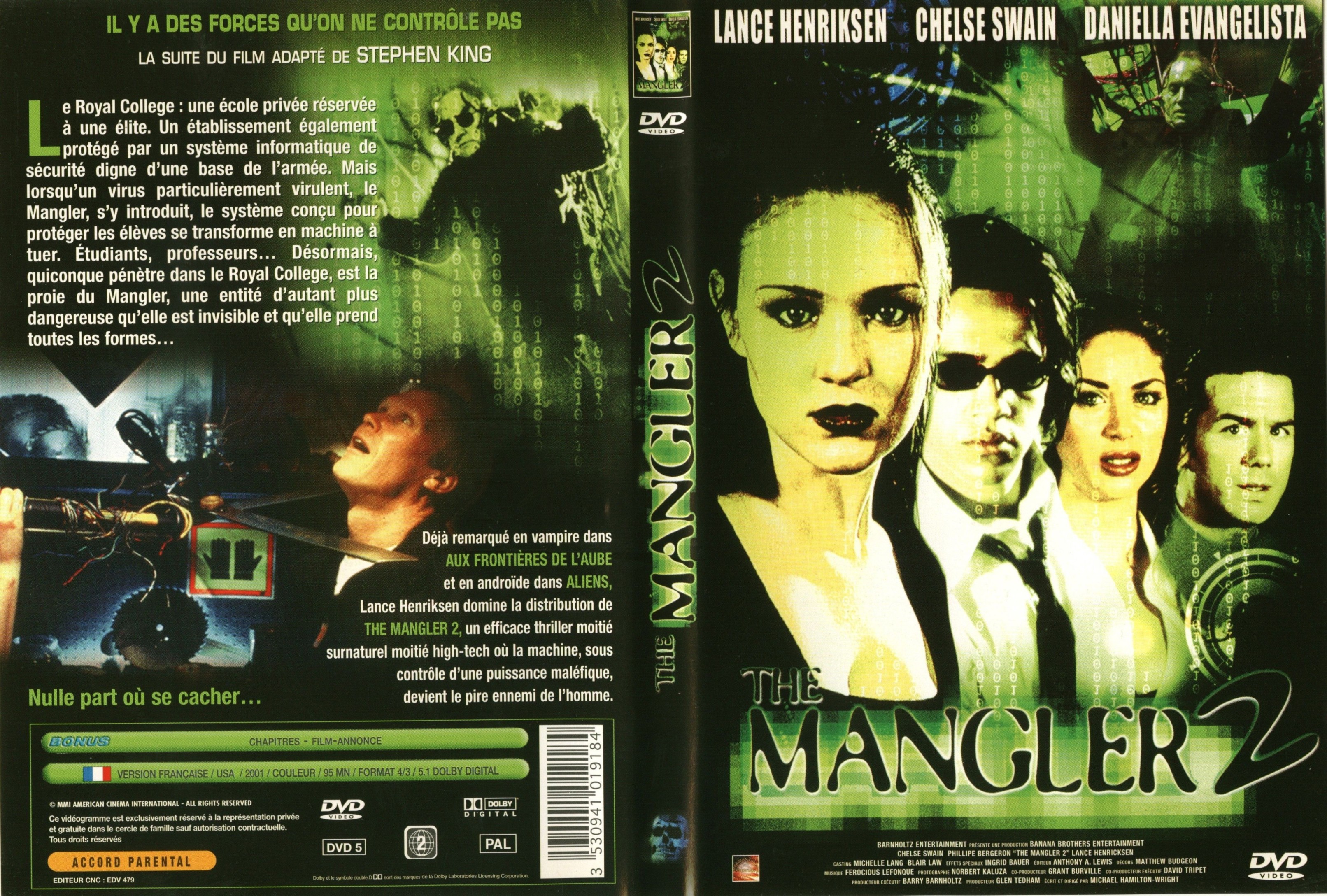 Jaquette DVD The Mangler 2