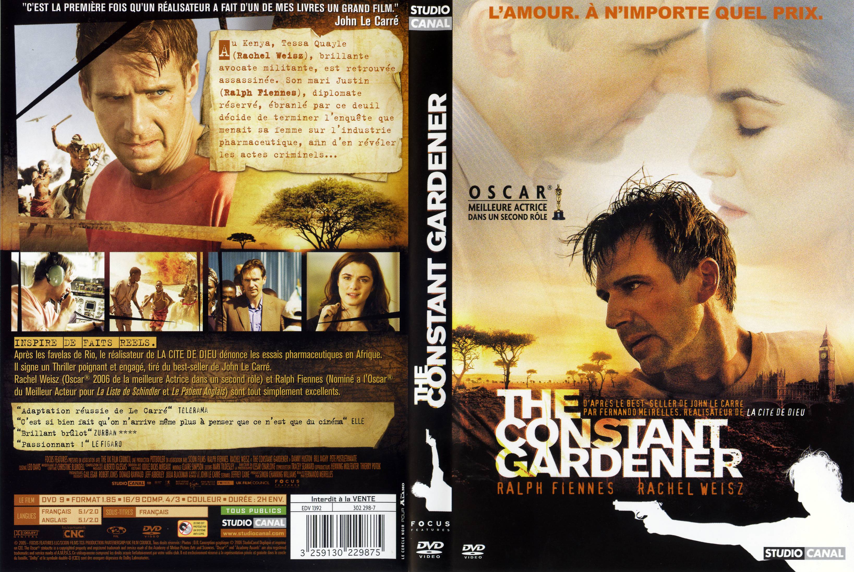 Jaquette DVD The constant gardener