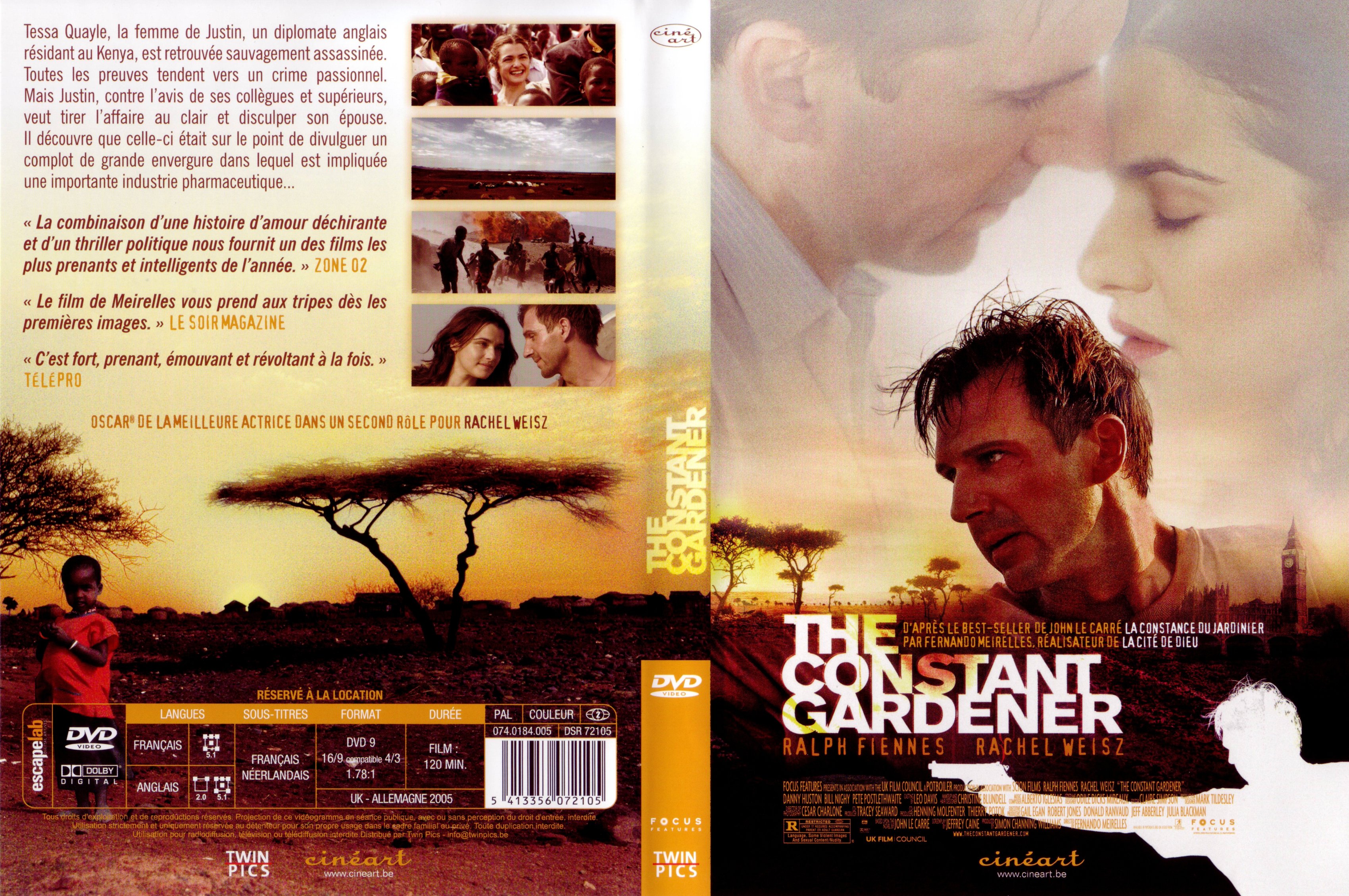 Jaquette DVD The constant gardener v2