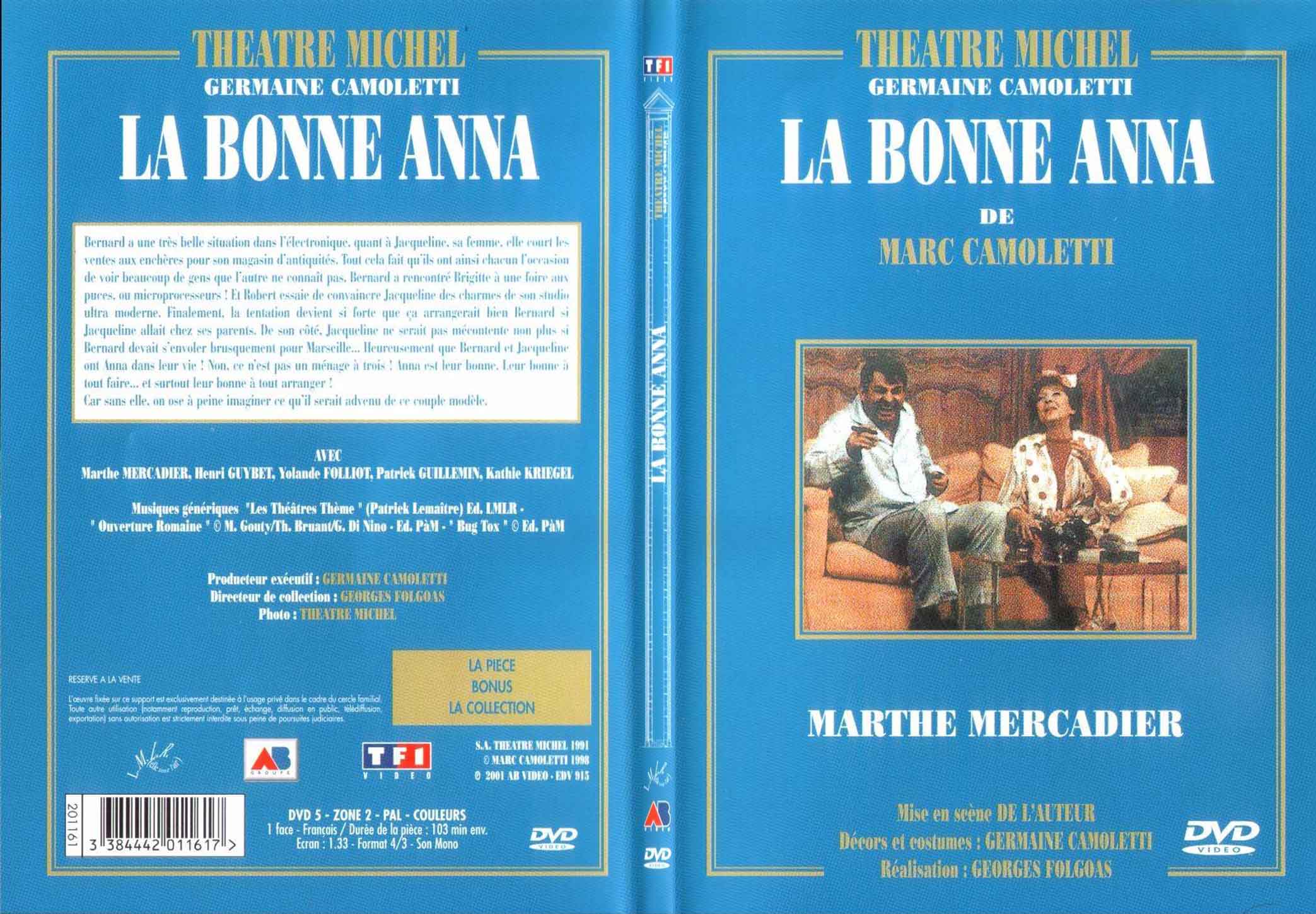 Jaquette DVD Theatre Michel - la bonne anna - SLIM