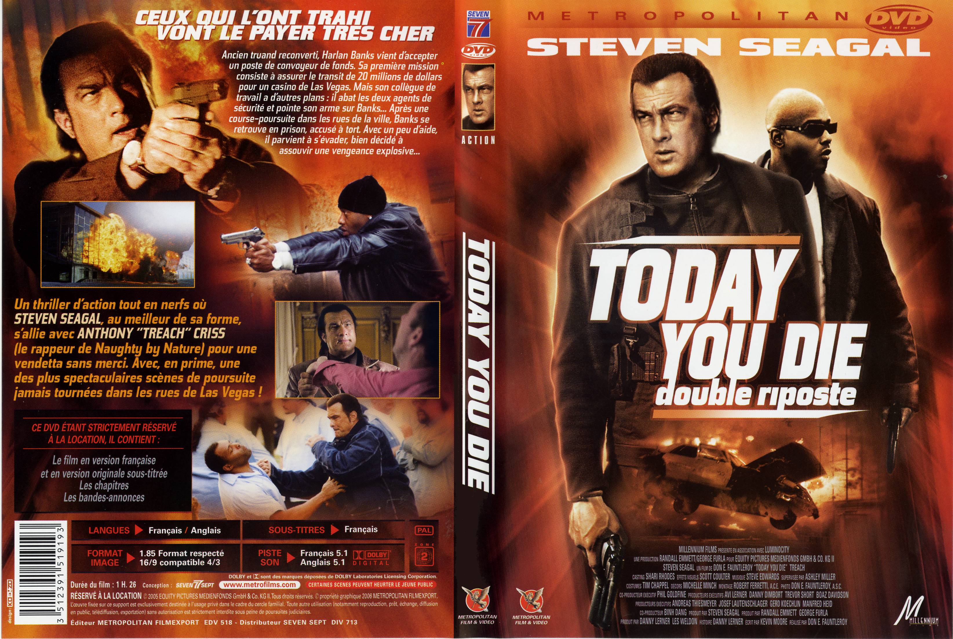 Jaquette DVD Today you die v2