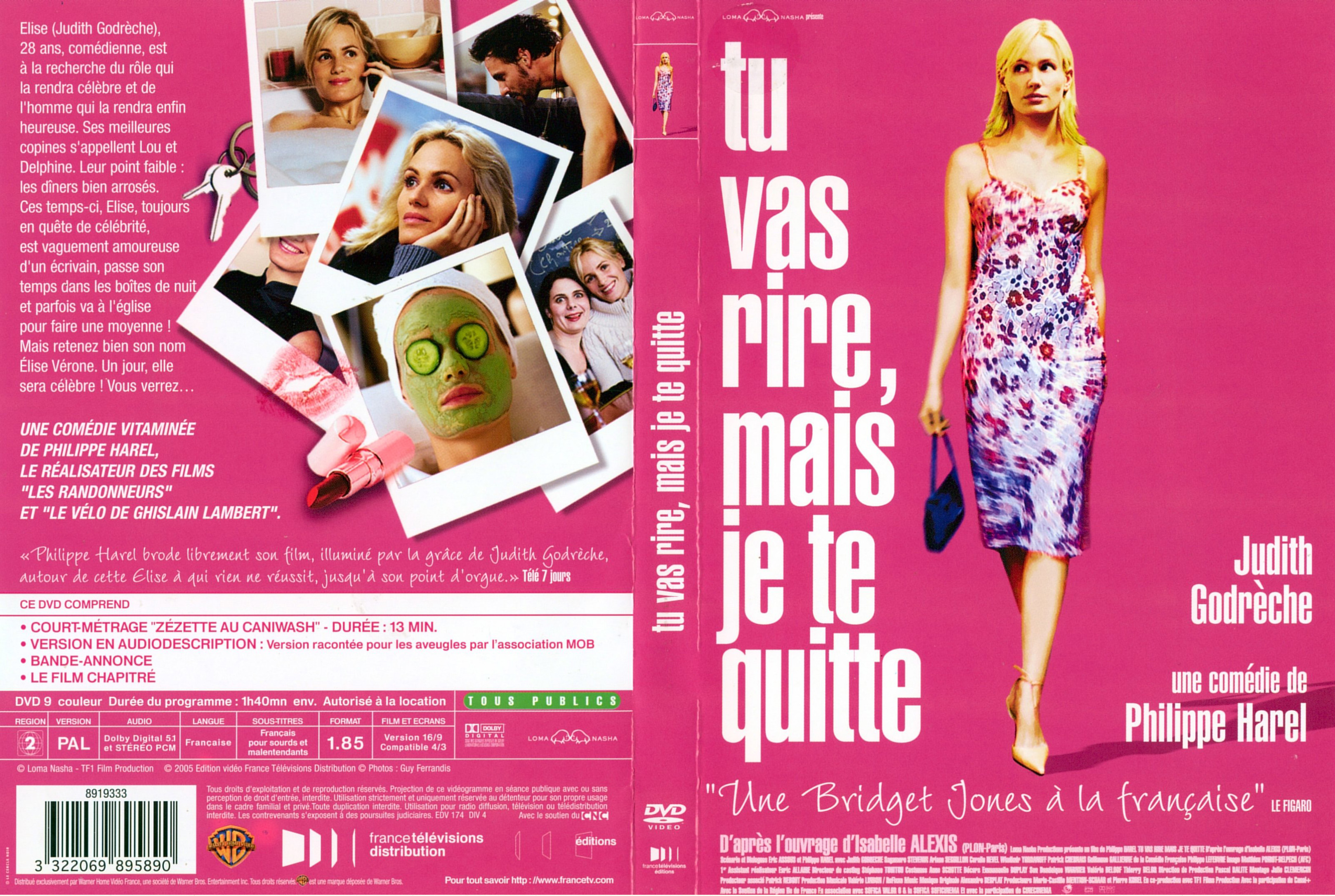 Jaquette DVD Tu vas rire mais je te quitte