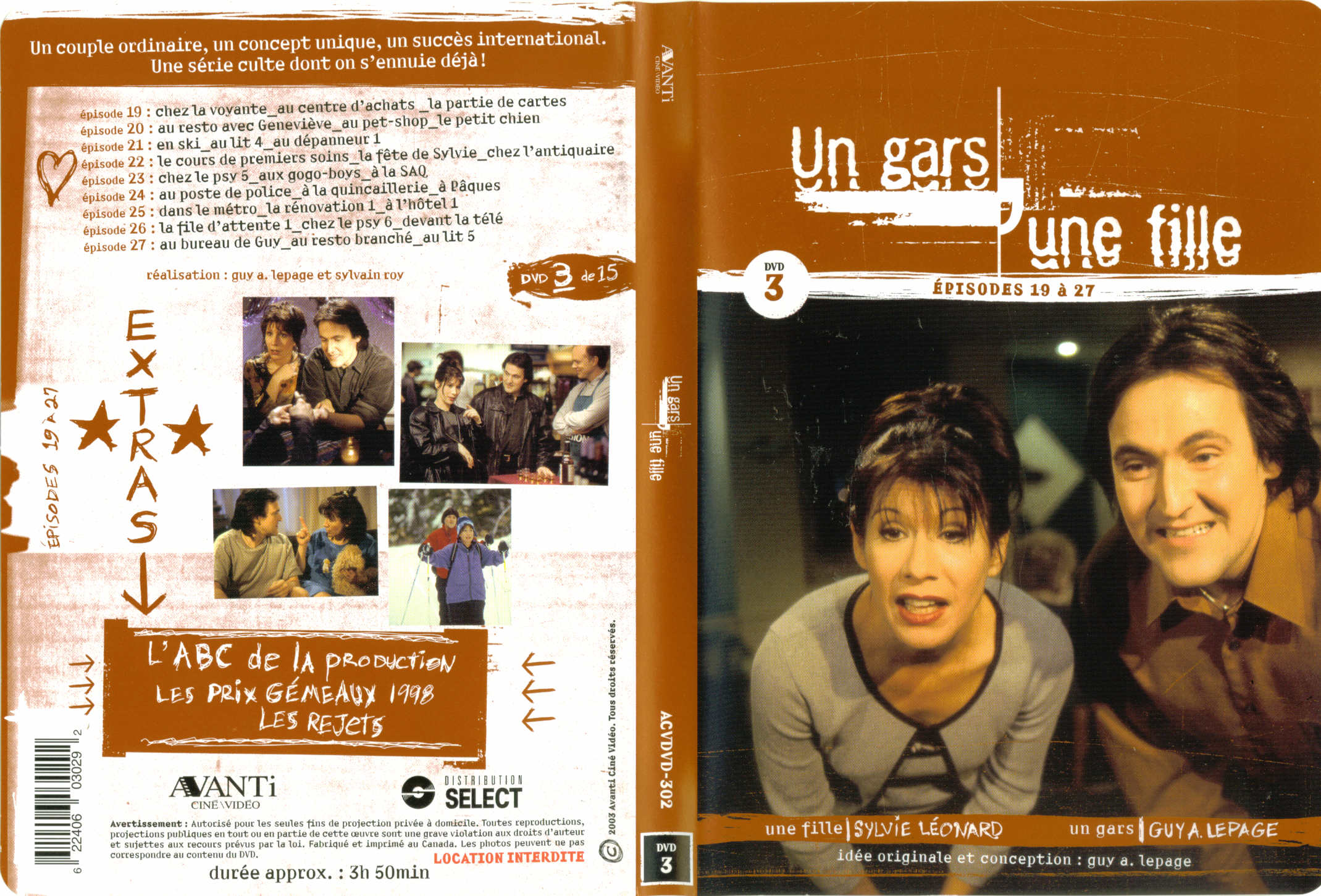 Jaquette DVD Un gars une fille (Canadienne) DVD 3