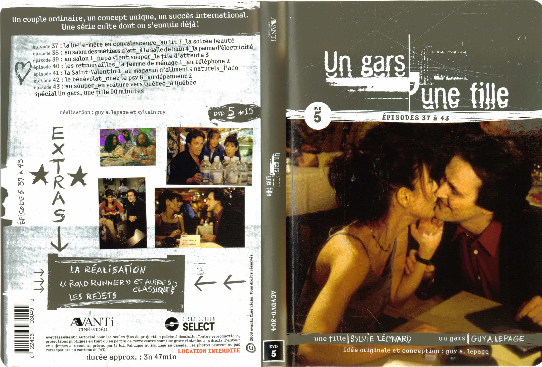 Jaquette DVD Un gars une fille (Canadienne) DVD 5