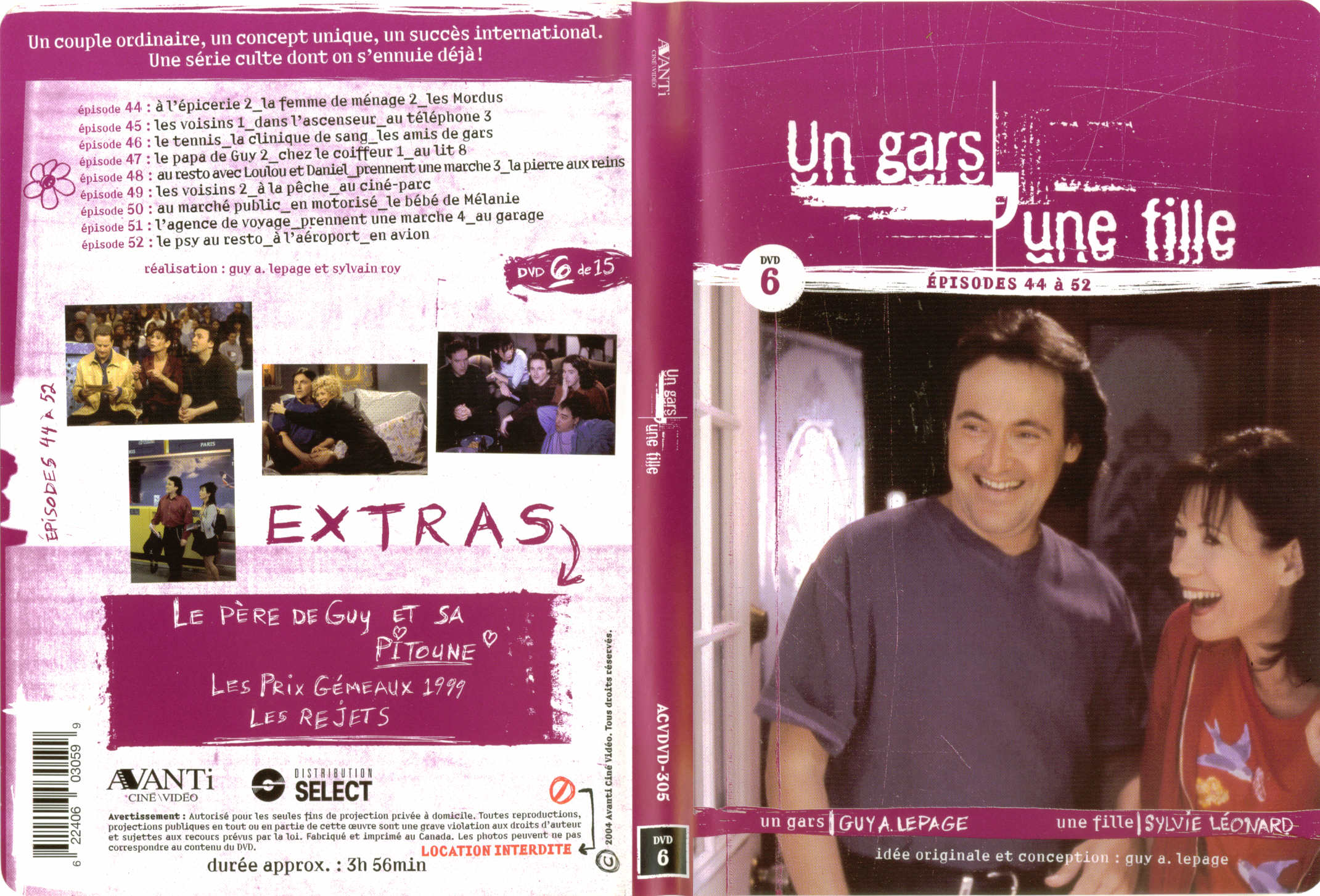Jaquette DVD Un gars une fille (Canadienne) DVD 6