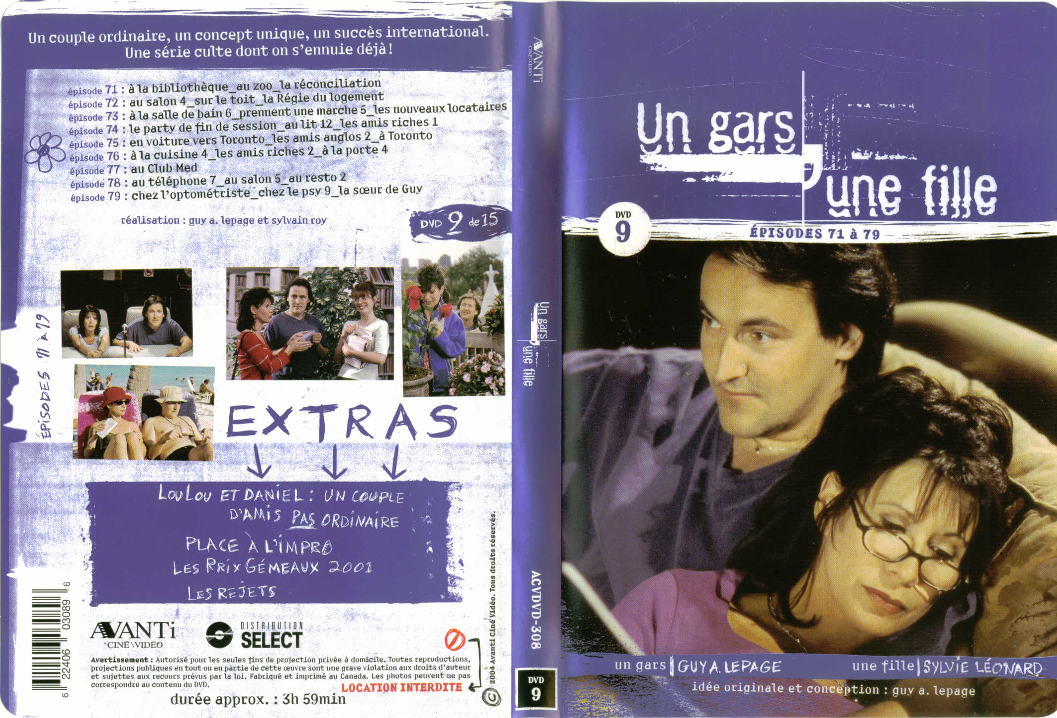 Jaquette DVD Un gars une fille (Canadienne) DVD 9