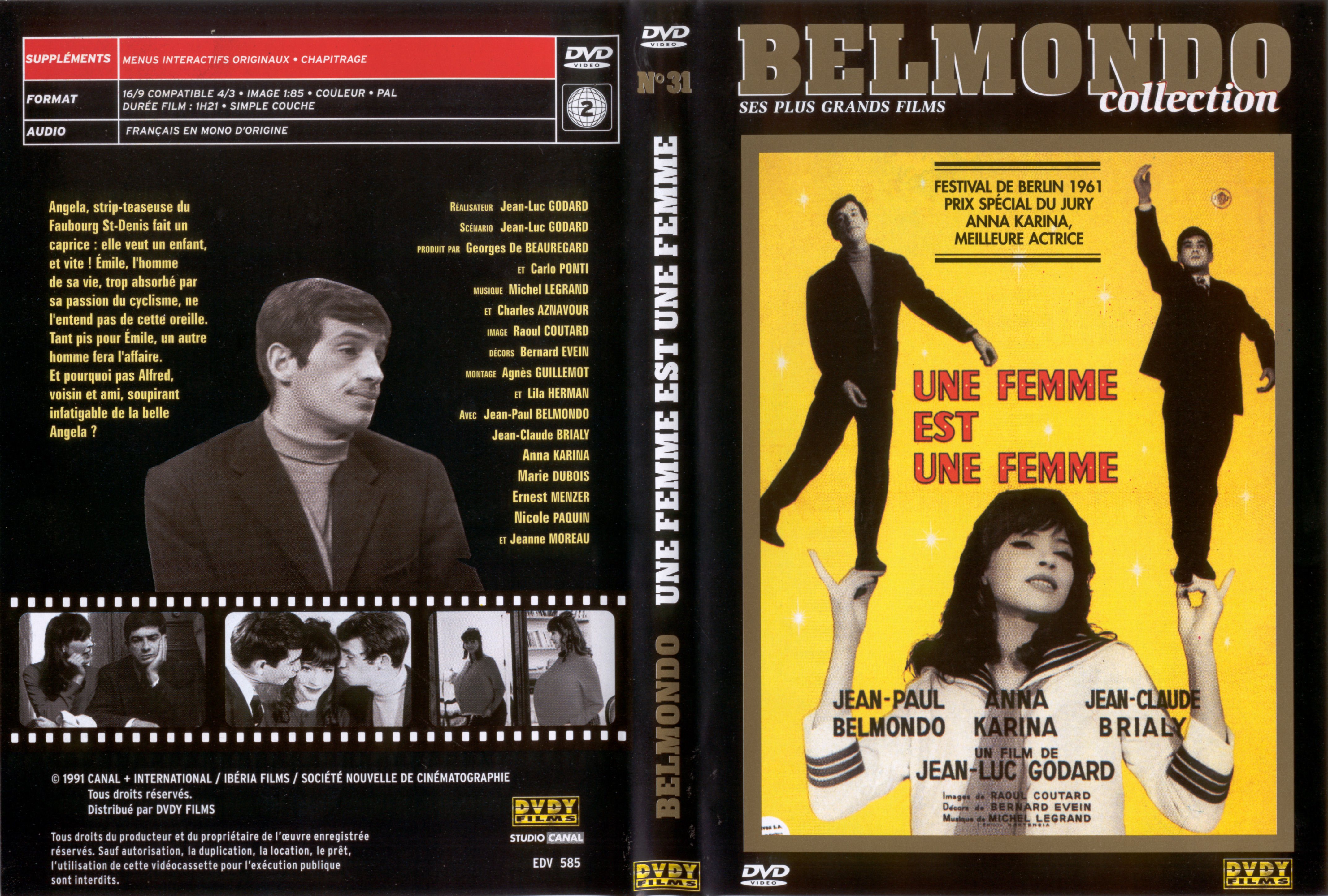 Jaquette DVD Une femme est une femme