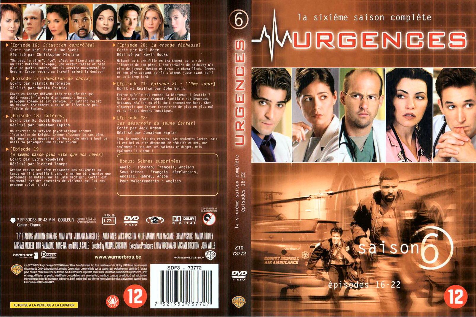 Jaquette DVD Urgences saison 6 vol 3