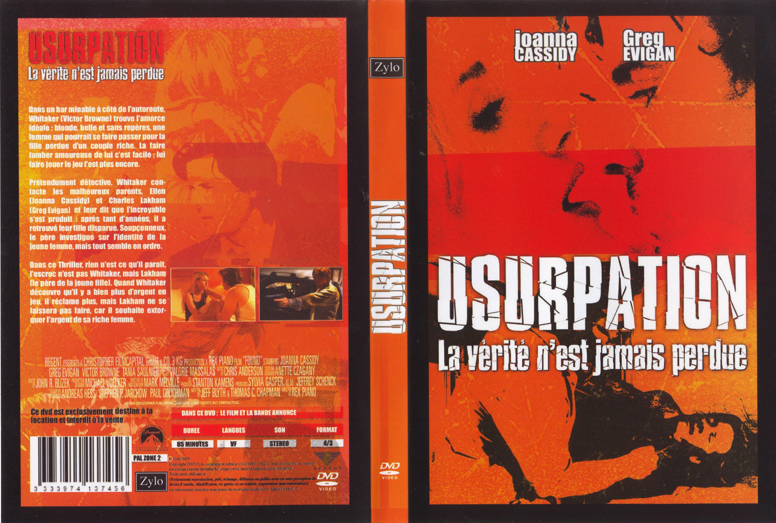 Jaquette DVD Usurpation