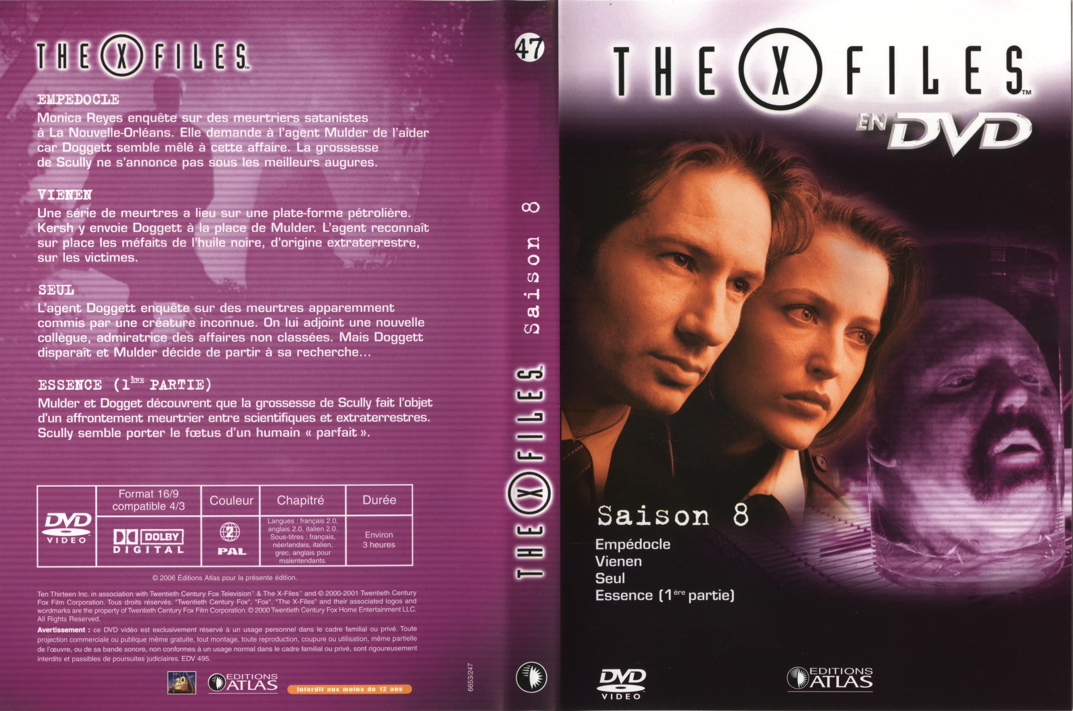 Jaquette DVD X Files saison 8 DVD 47