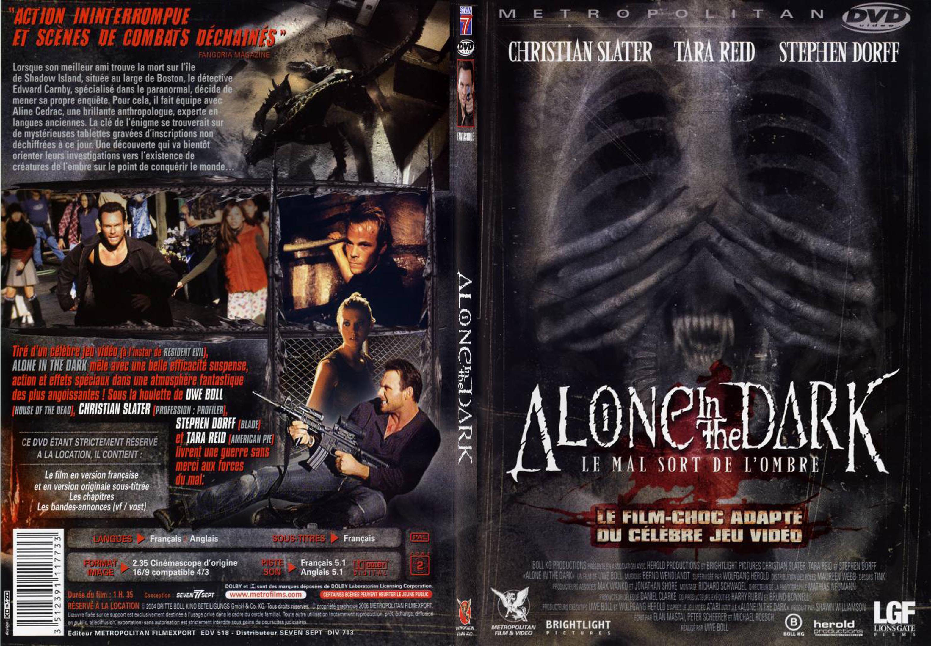 Jaquette DVD alone in the dark - SLIM