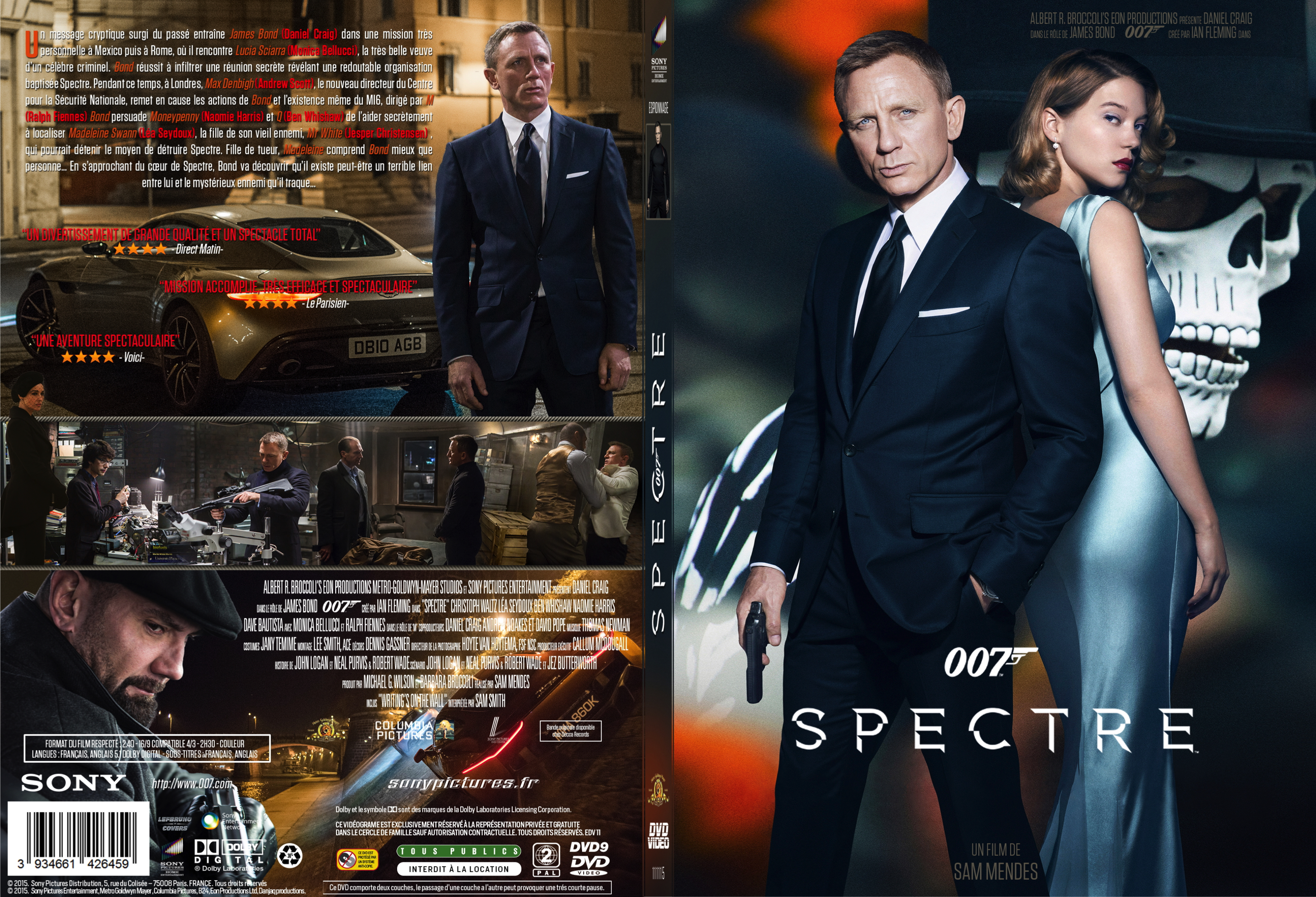 Jaquette DVD 007 Spectre - SLIM