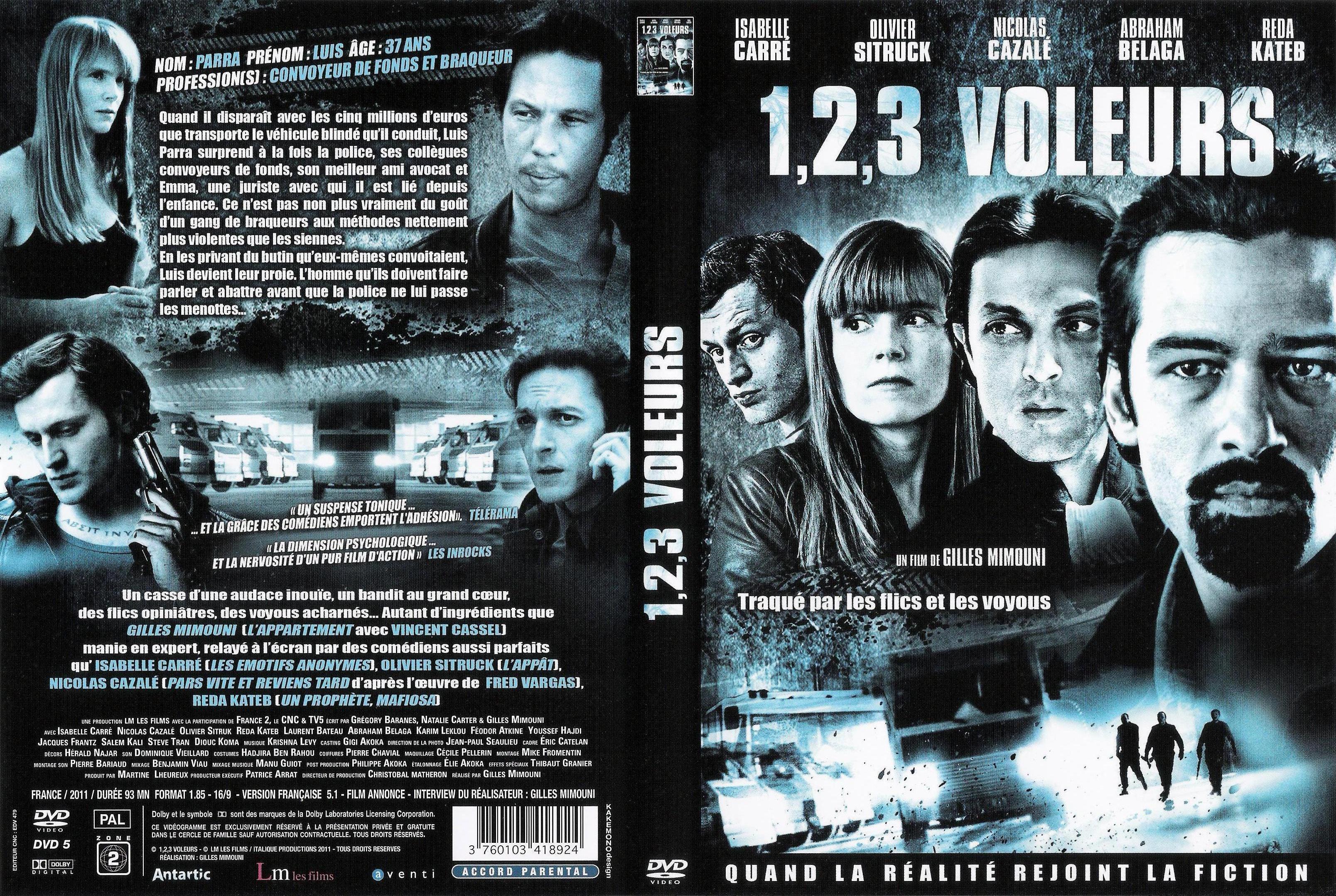 Jaquette DVD 1, 2, 3 Voleurs