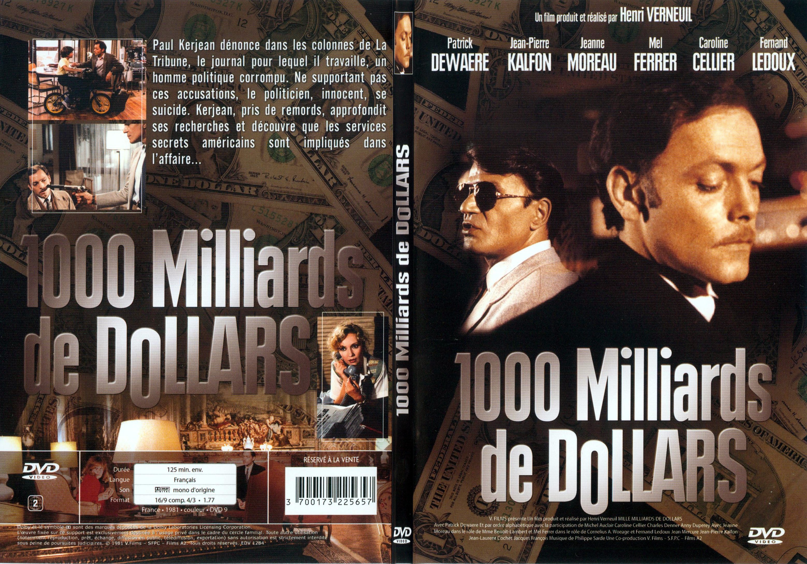 Jaquette DVD 1000 milliards de dollars - SLIM