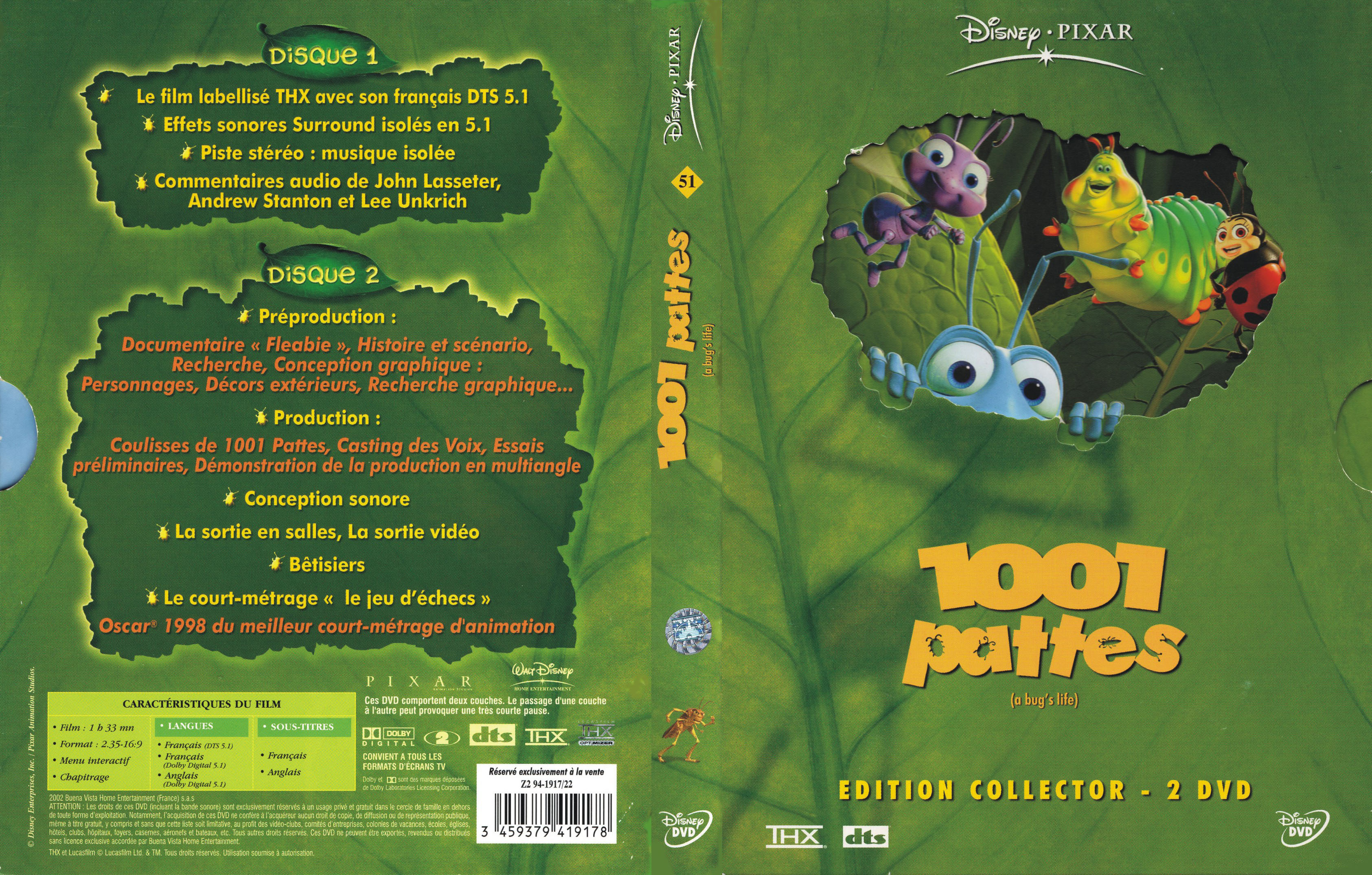 Jaquette DVD 1001 pattes v3