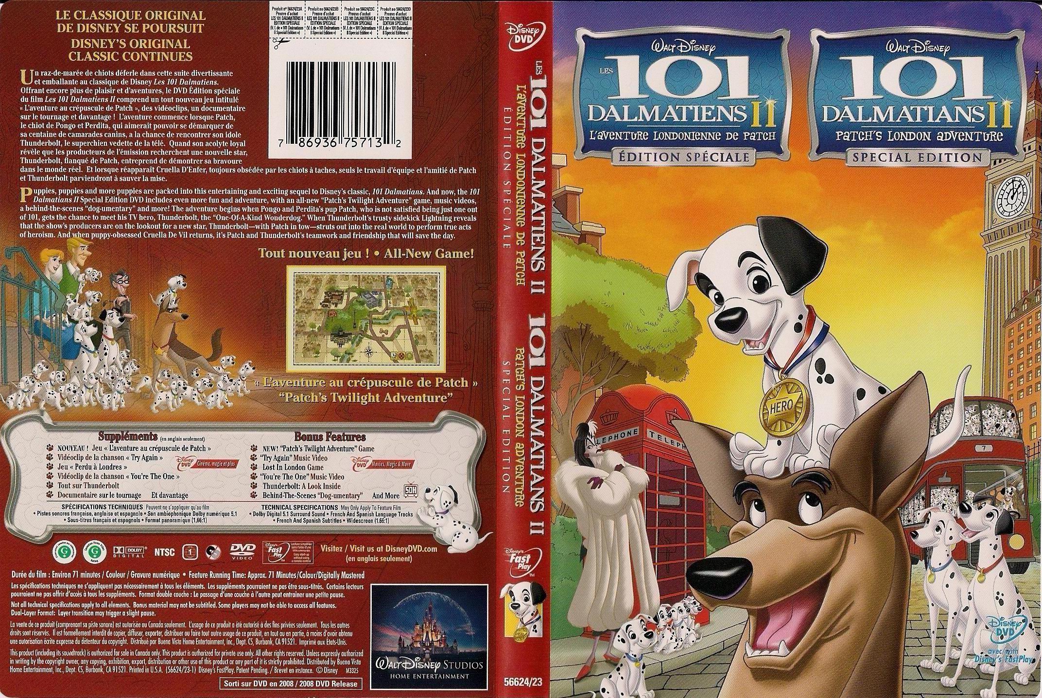 Jaquette DVD 101 dalmatiens 2 (Canadienne) v2