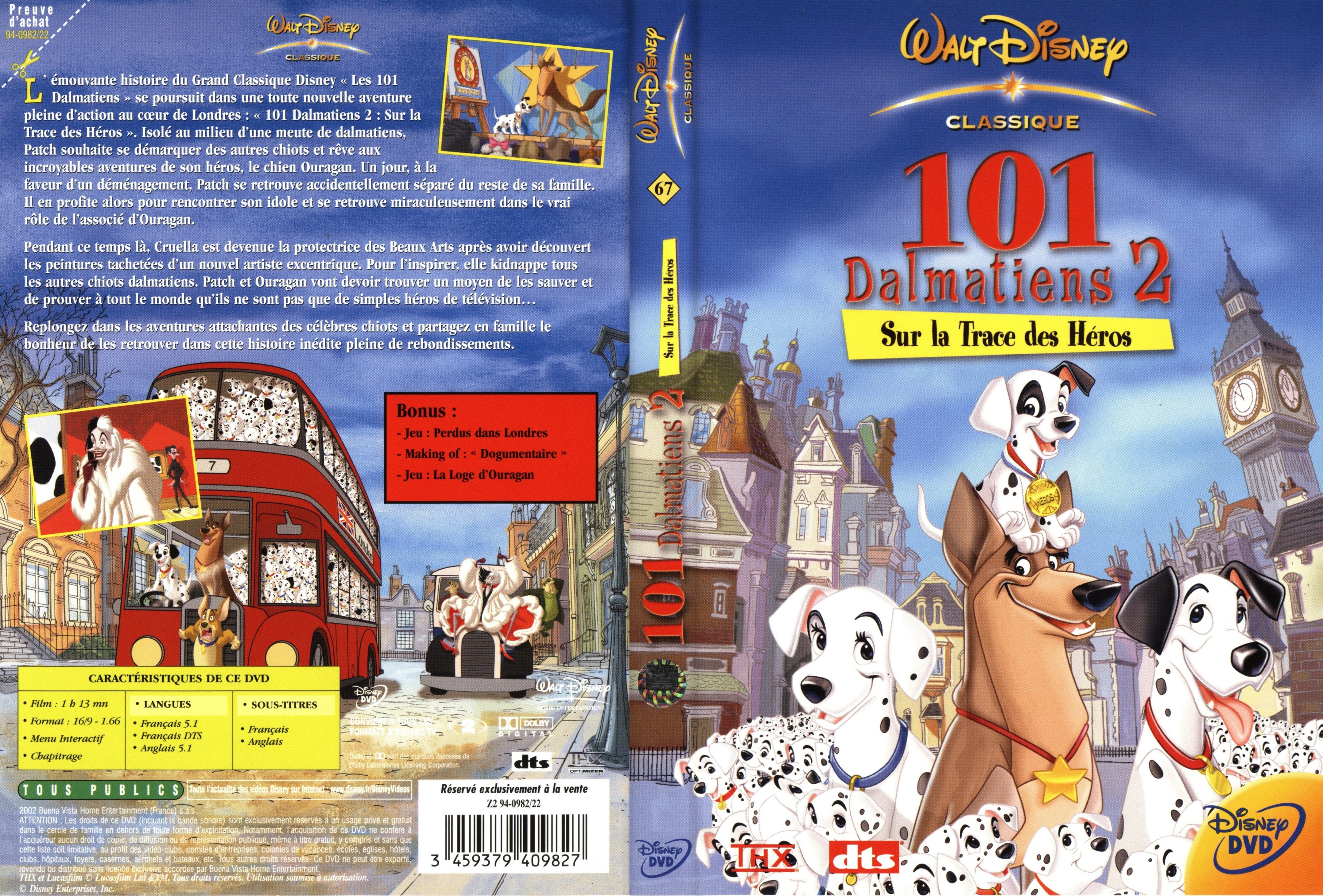 Jaquette DVD 101 dalmatiens 2 v2