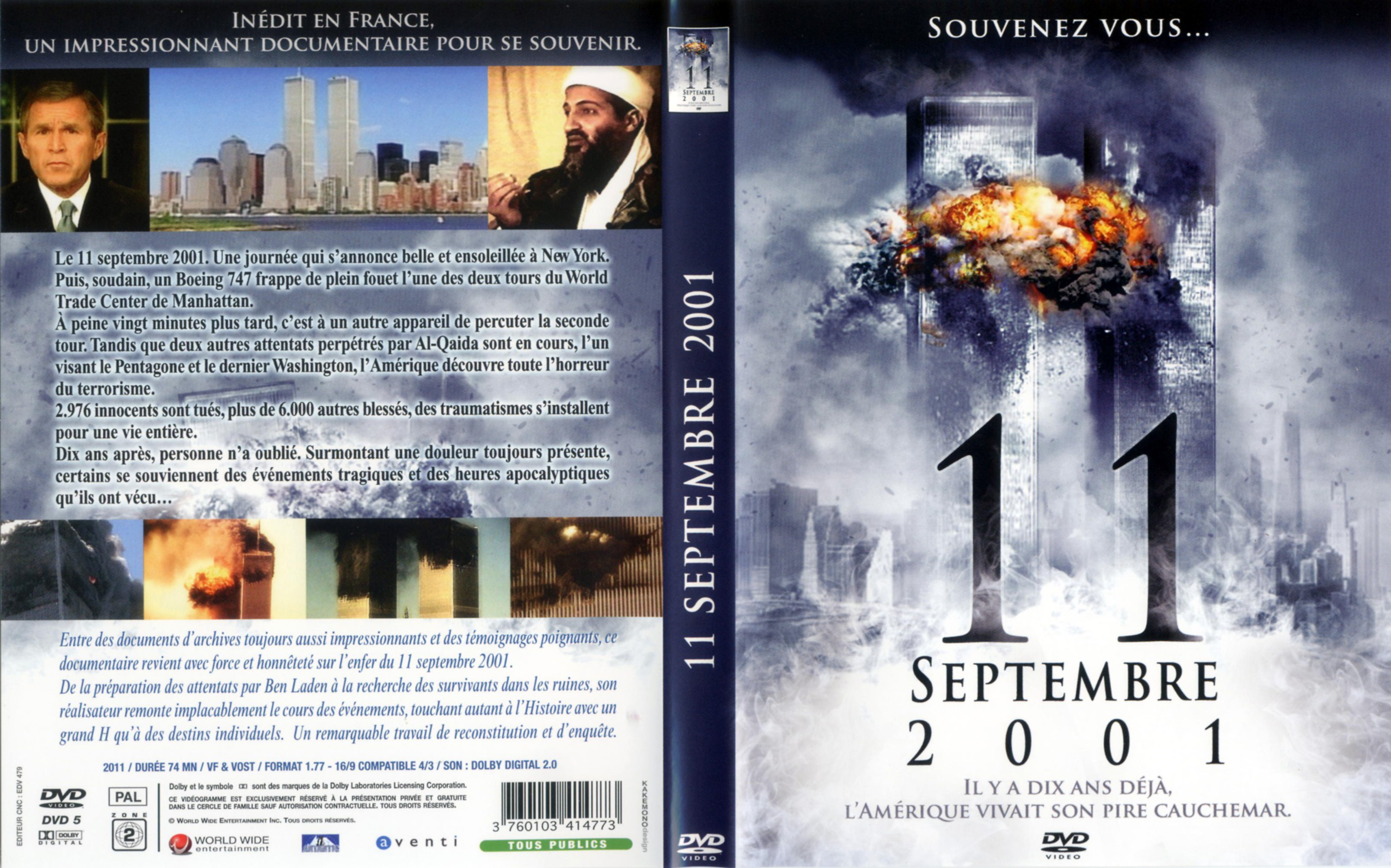 Jaquette DVD 11 Septembre 2001 - Documentaire