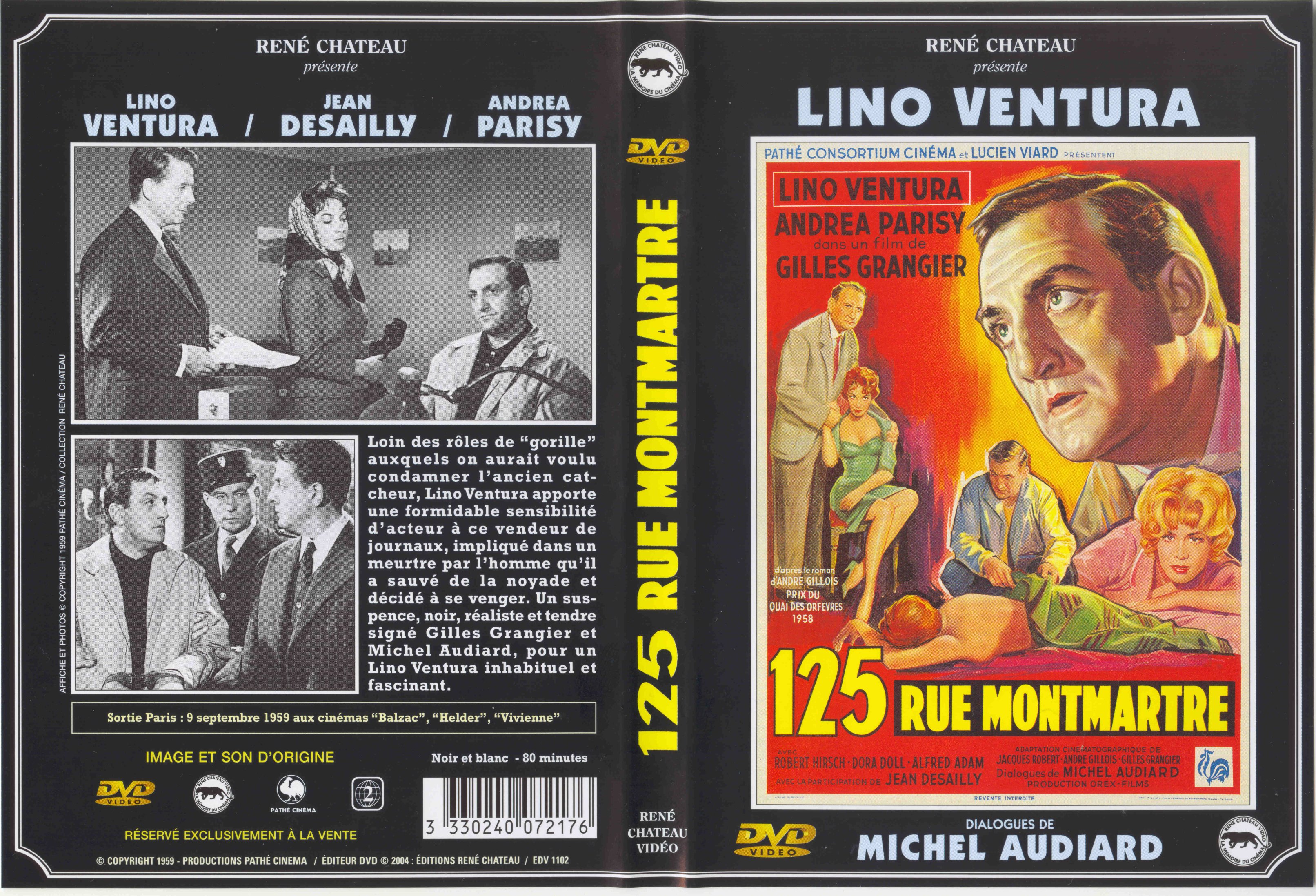 Jaquette DVD 125 rue Montmartre