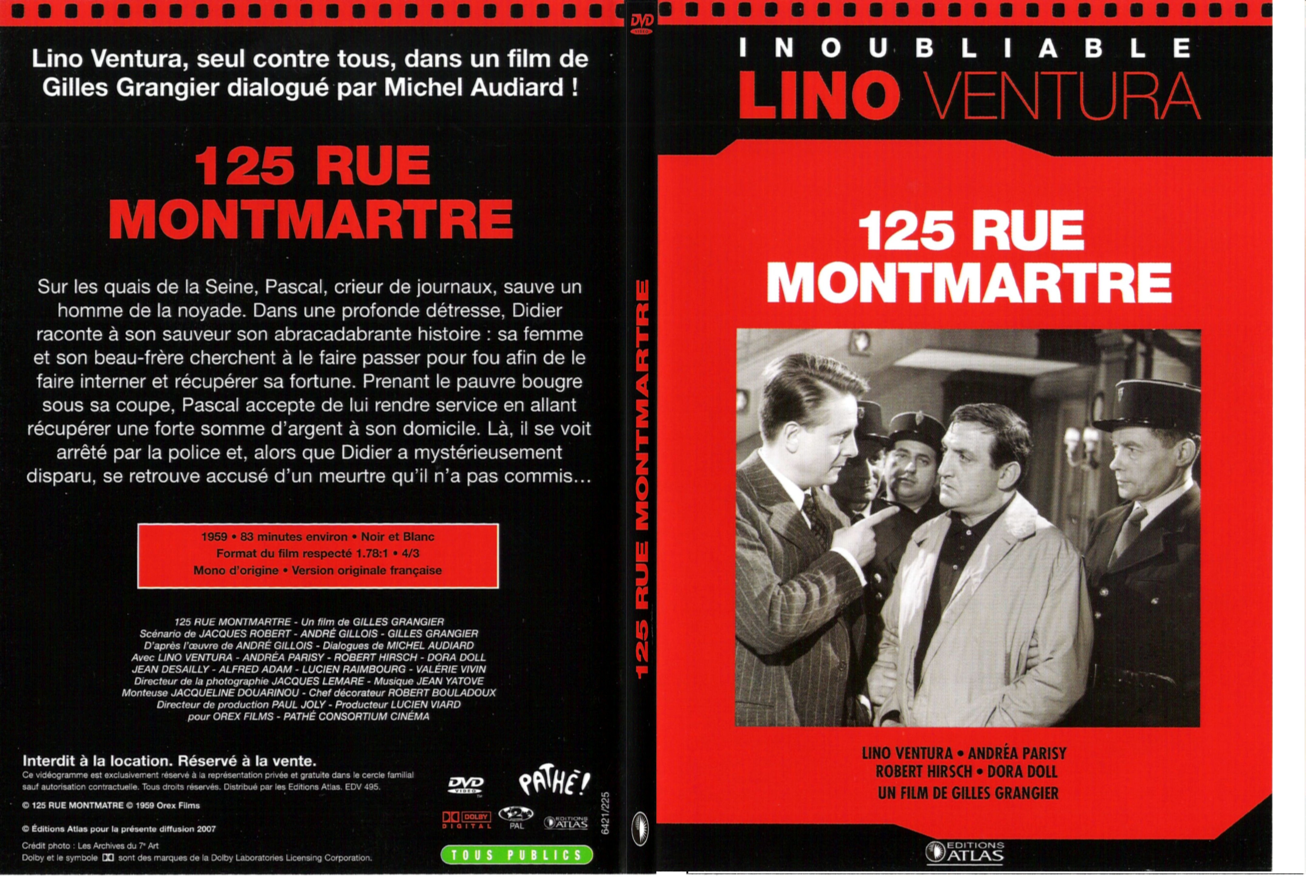 Jaquette DVD 125 rue Montmartre - SLIM v2