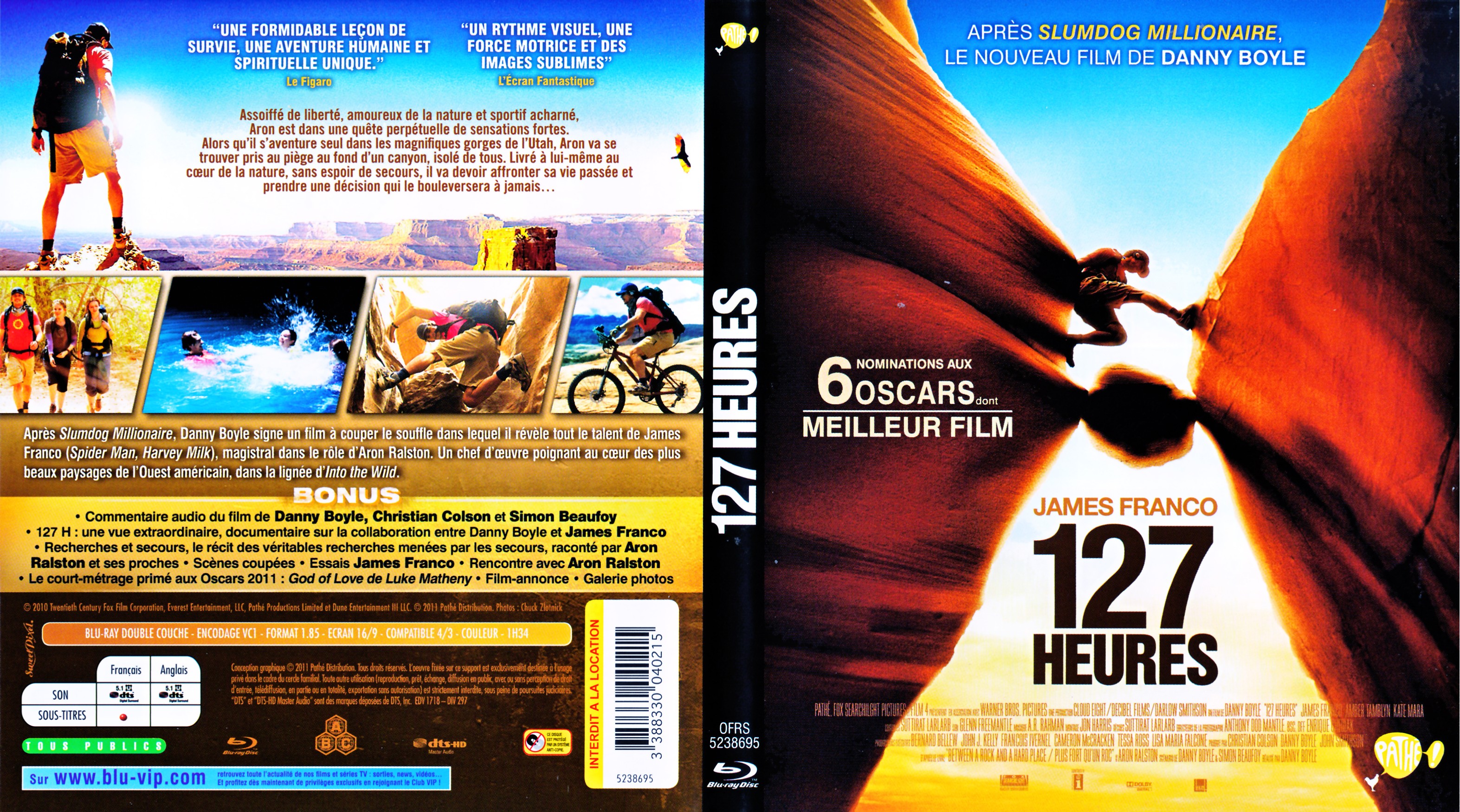 Jaquette DVD 127 heures (BLU-RAY)