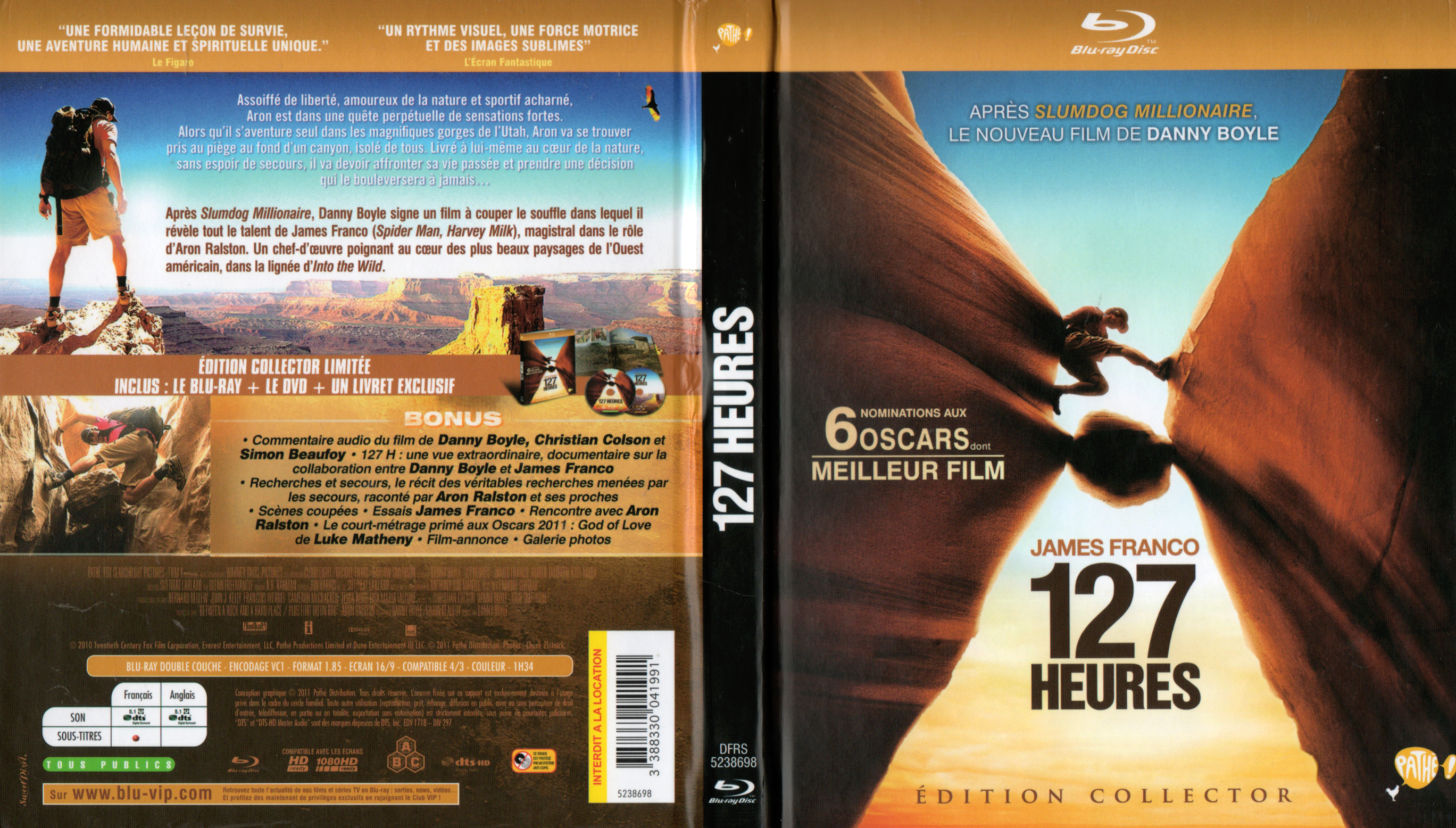 Jaquette DVD 127 heures (BLU-RAY) v2