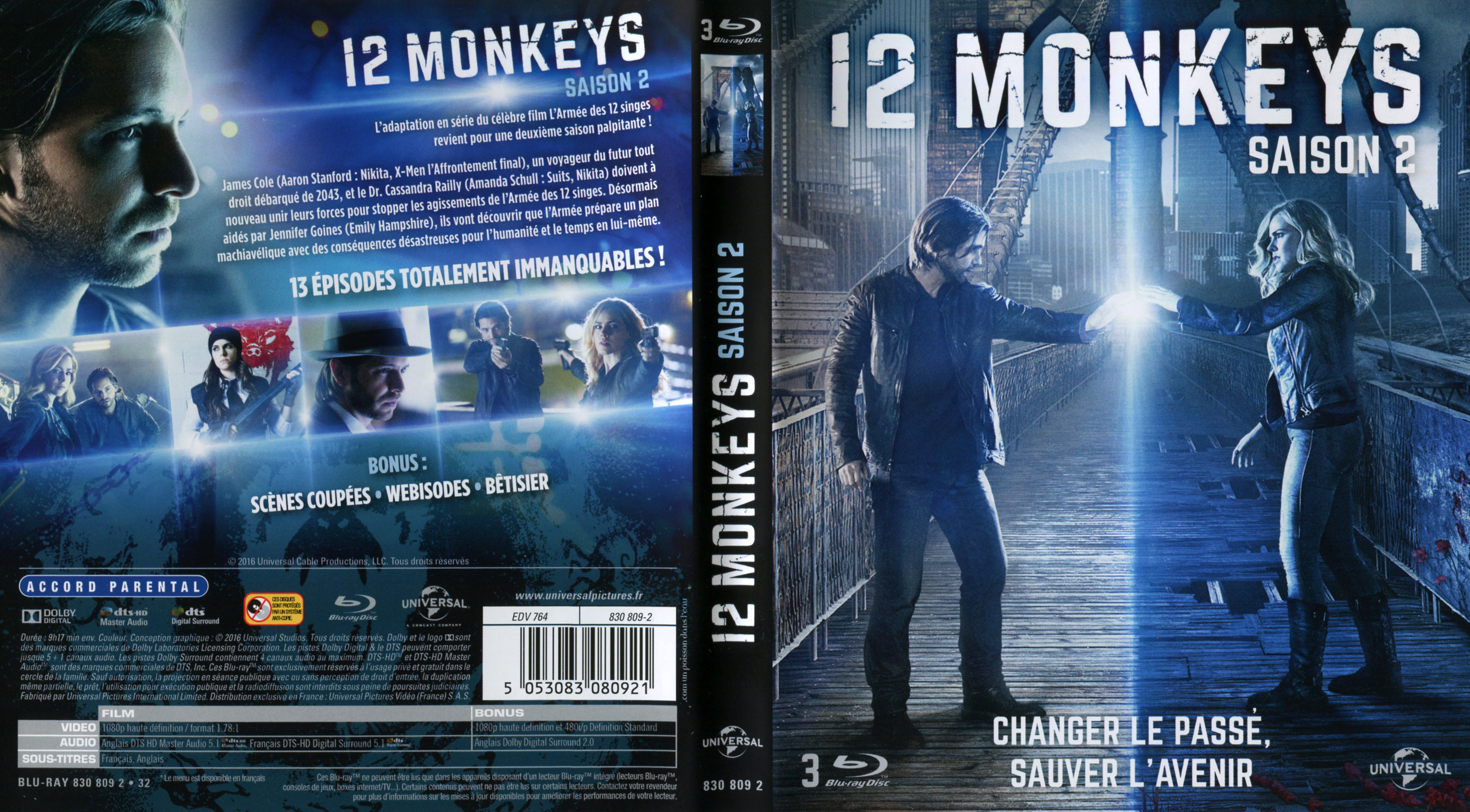 Jaquette DVD 12 Monkeys Saison 2 (BLU-RAY)