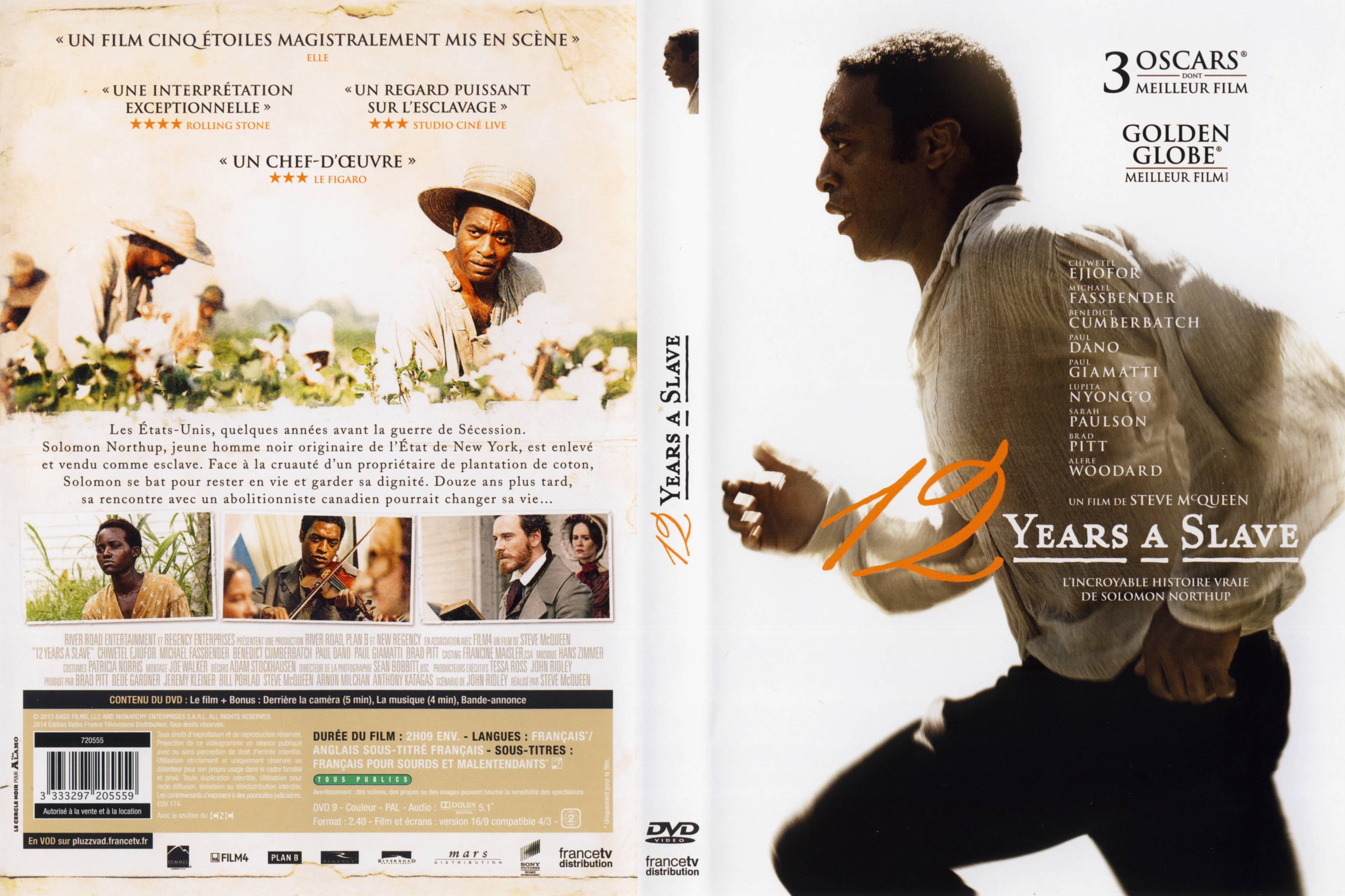Jaquette DVD 12 Years a Slave