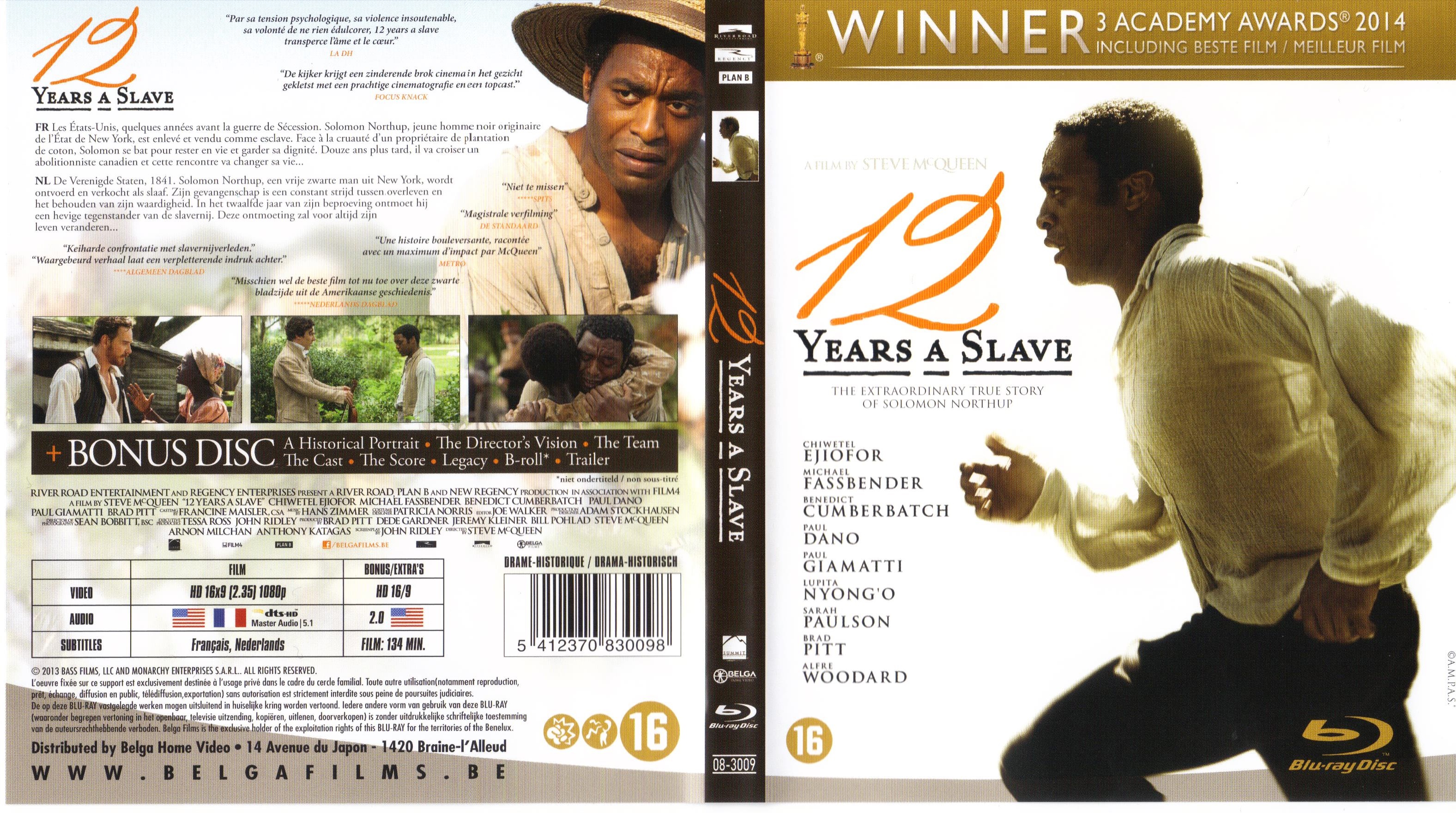 Jaquette DVD 12 Years a Slave (BLU-RAY)