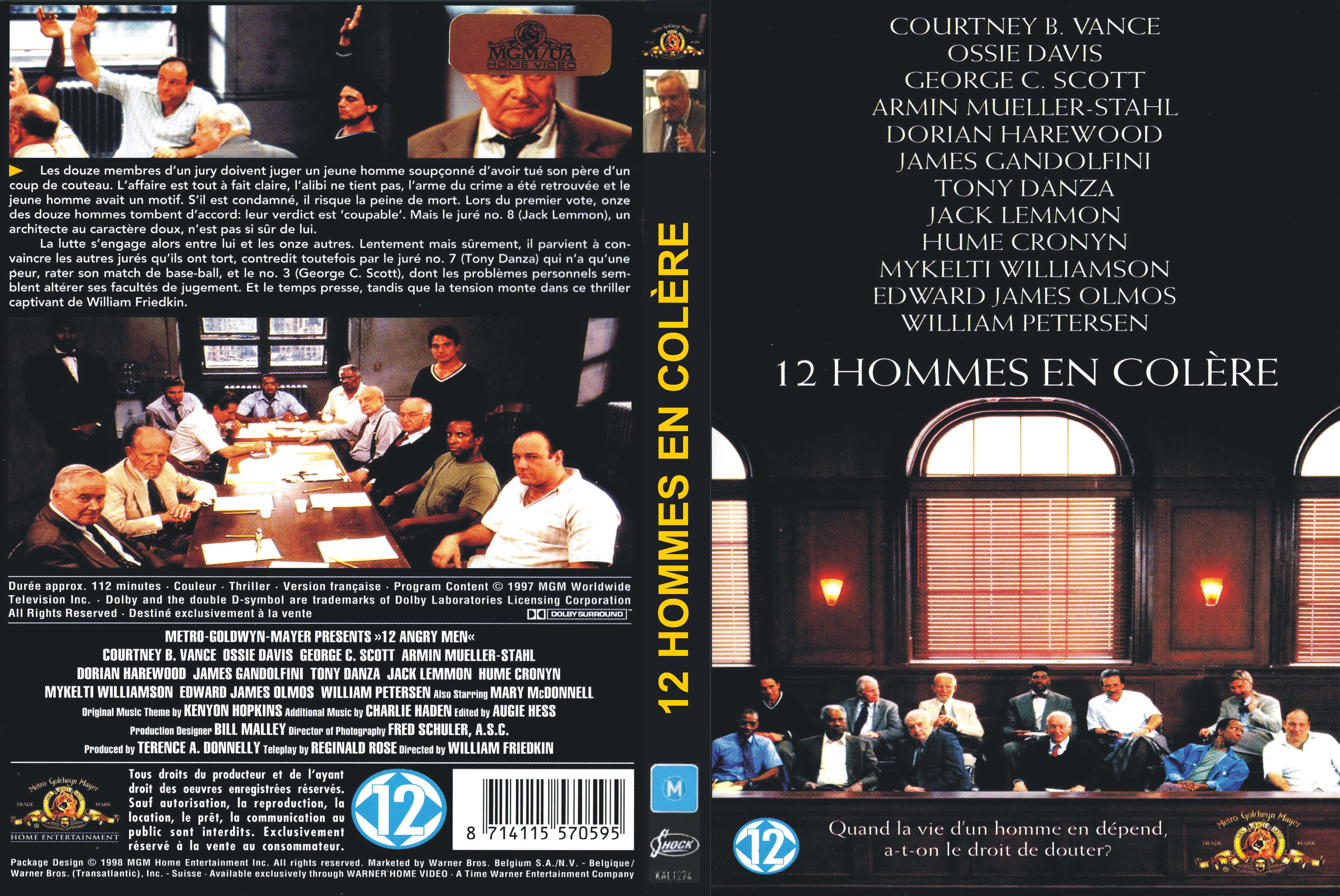 Jaquette DVD 12 hommes en colre (1997) custom