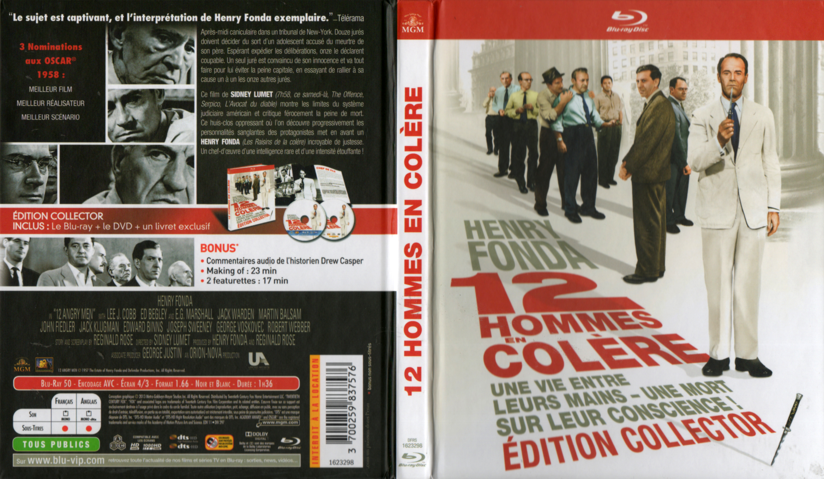 Jaquette DVD 12 hommes en colre (BLU-RAY)
