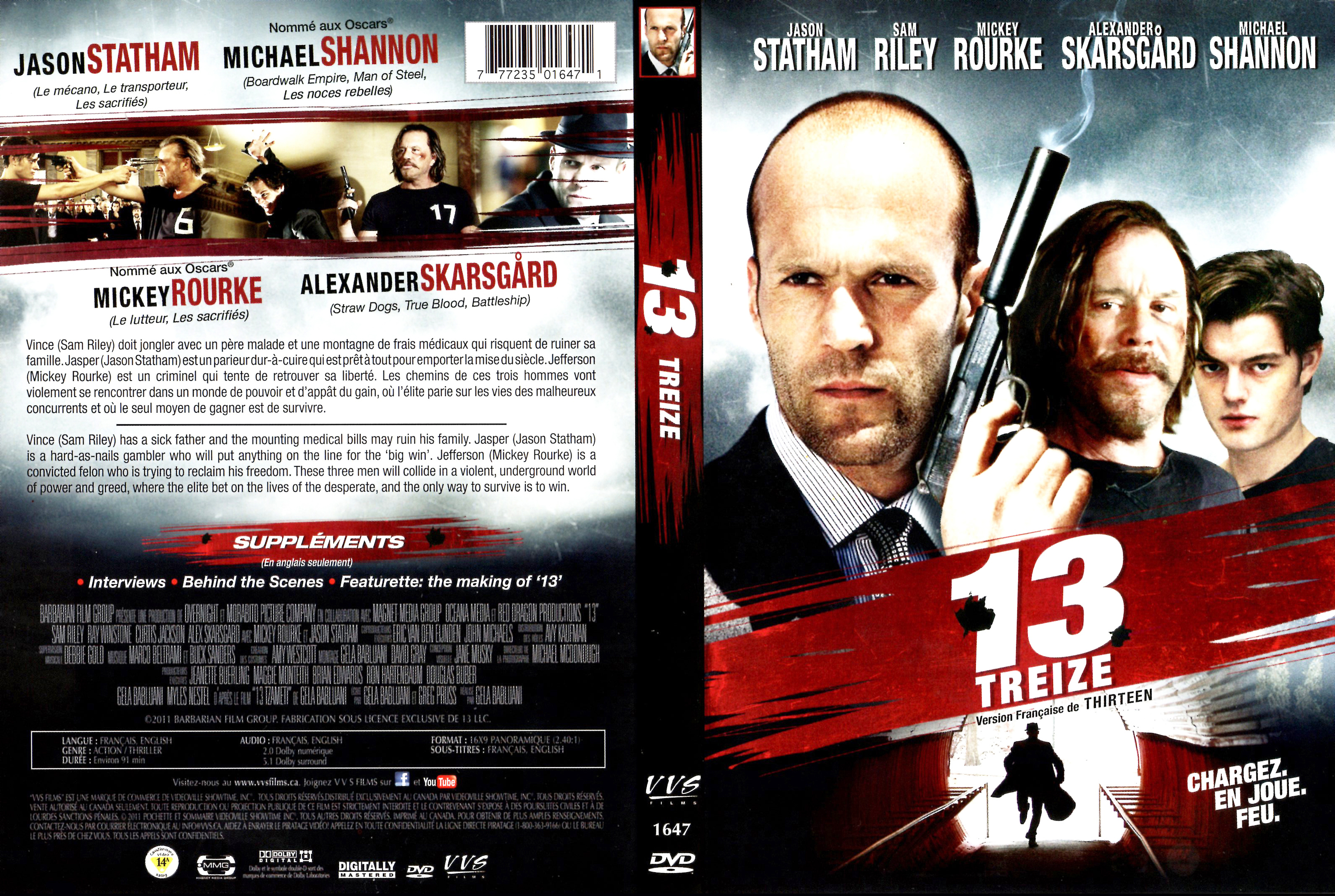 Jaquette DVD 13 Treize (Canadienne)