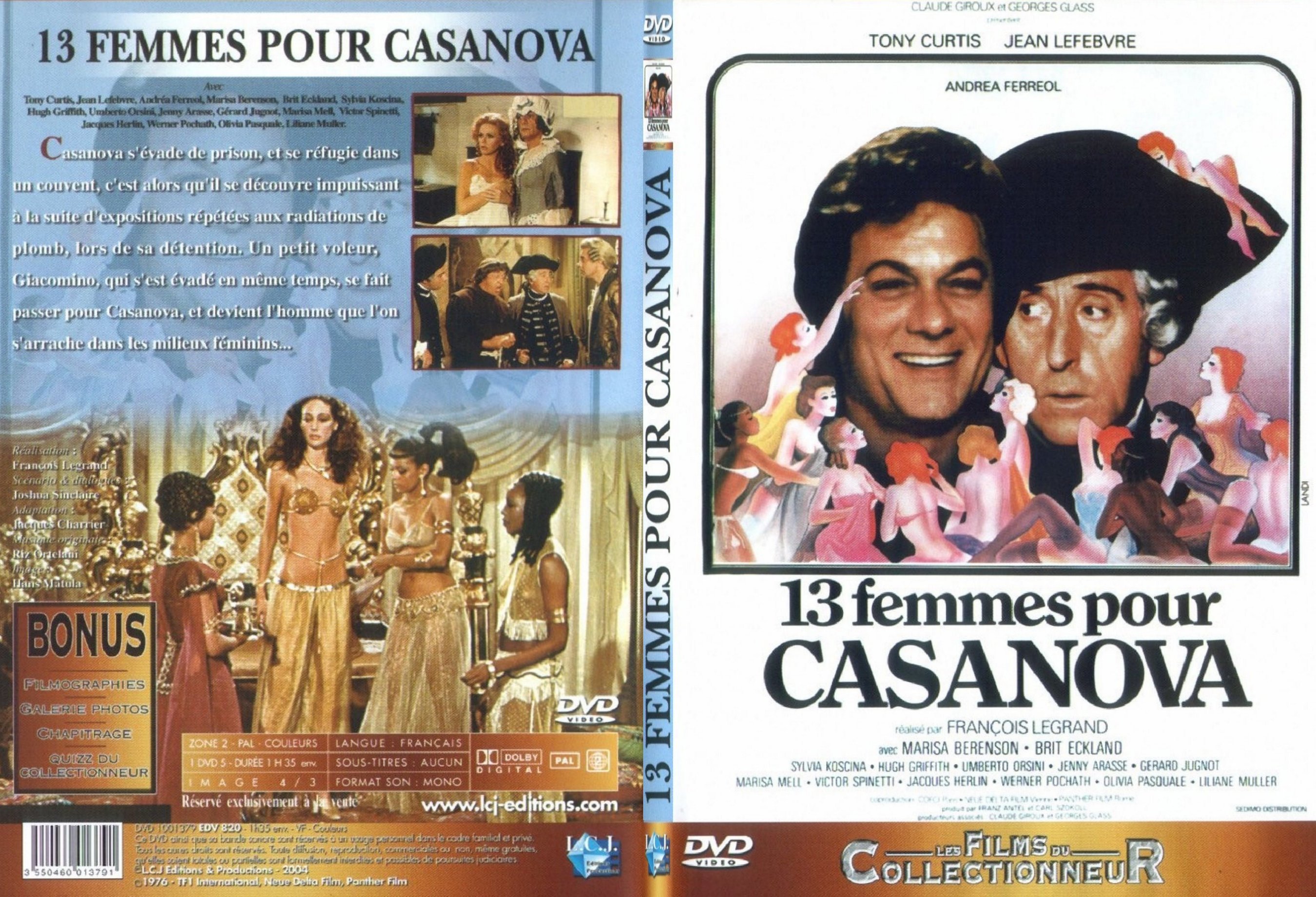 Jaquette DVD 13 femmes pour Casanova - SLIM