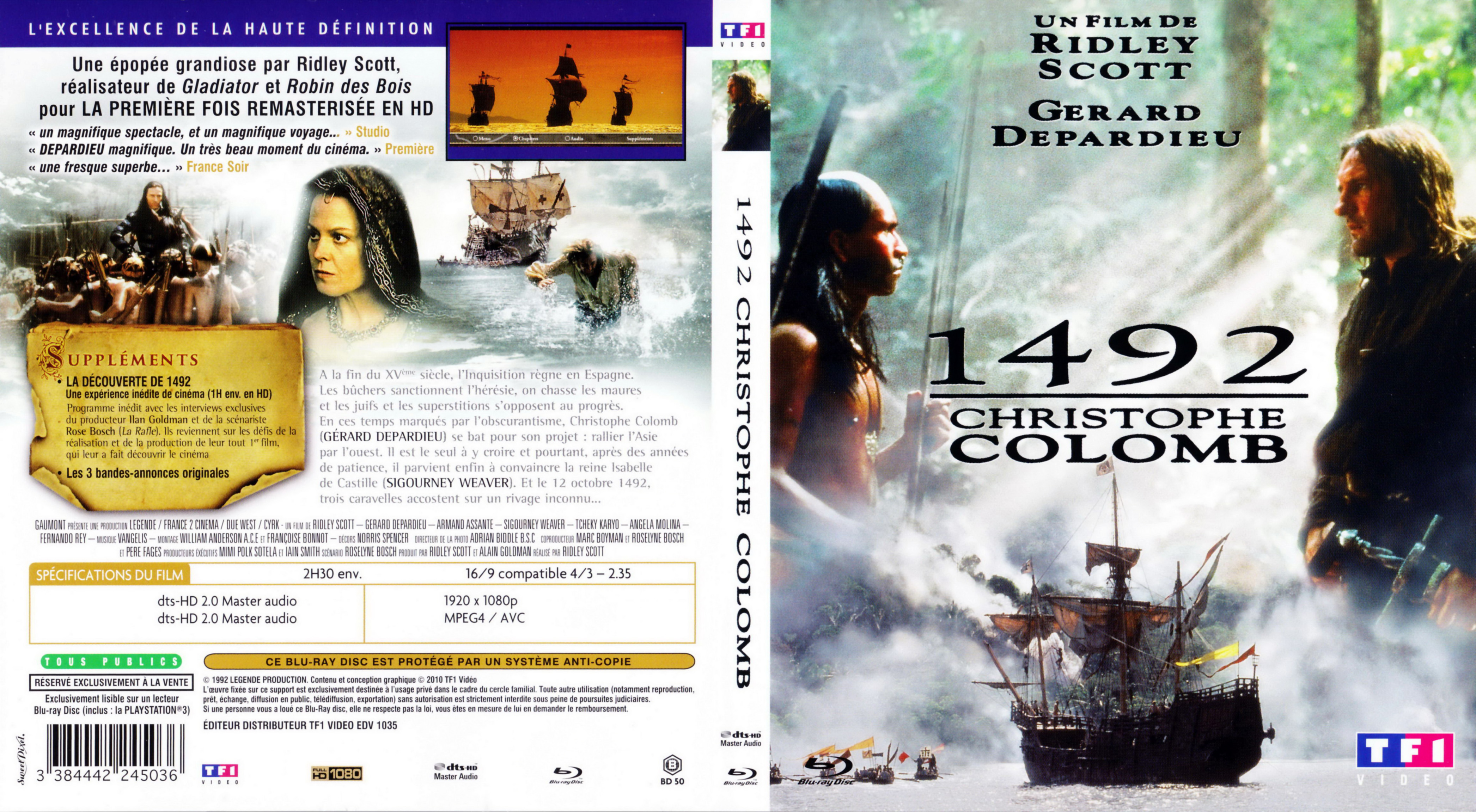 Jaquette DVD 1492 Christophe Colomb (BLU-RAY)