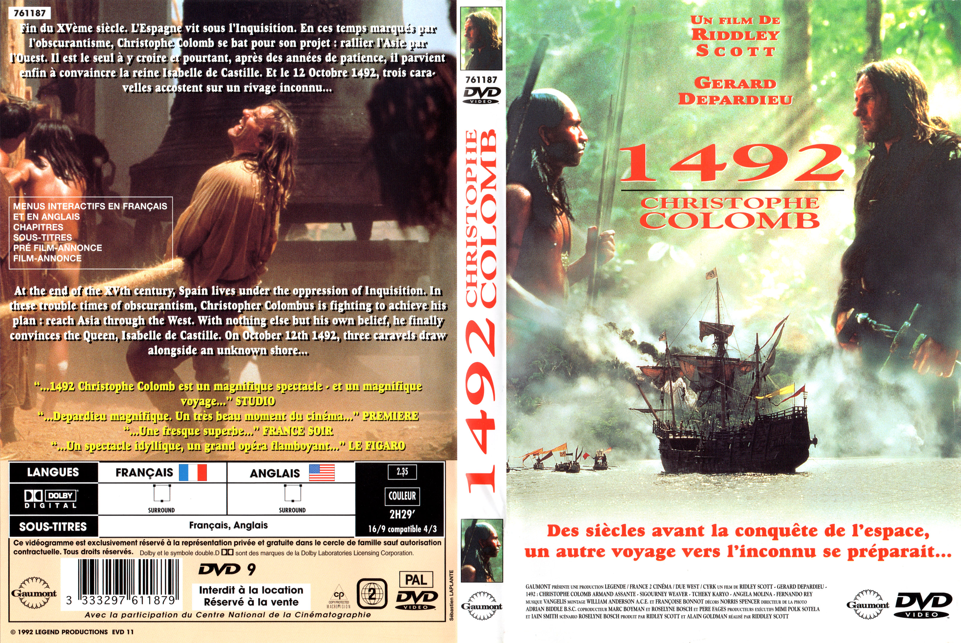 Jaquette DVD 1492 Christophe Colomb v2