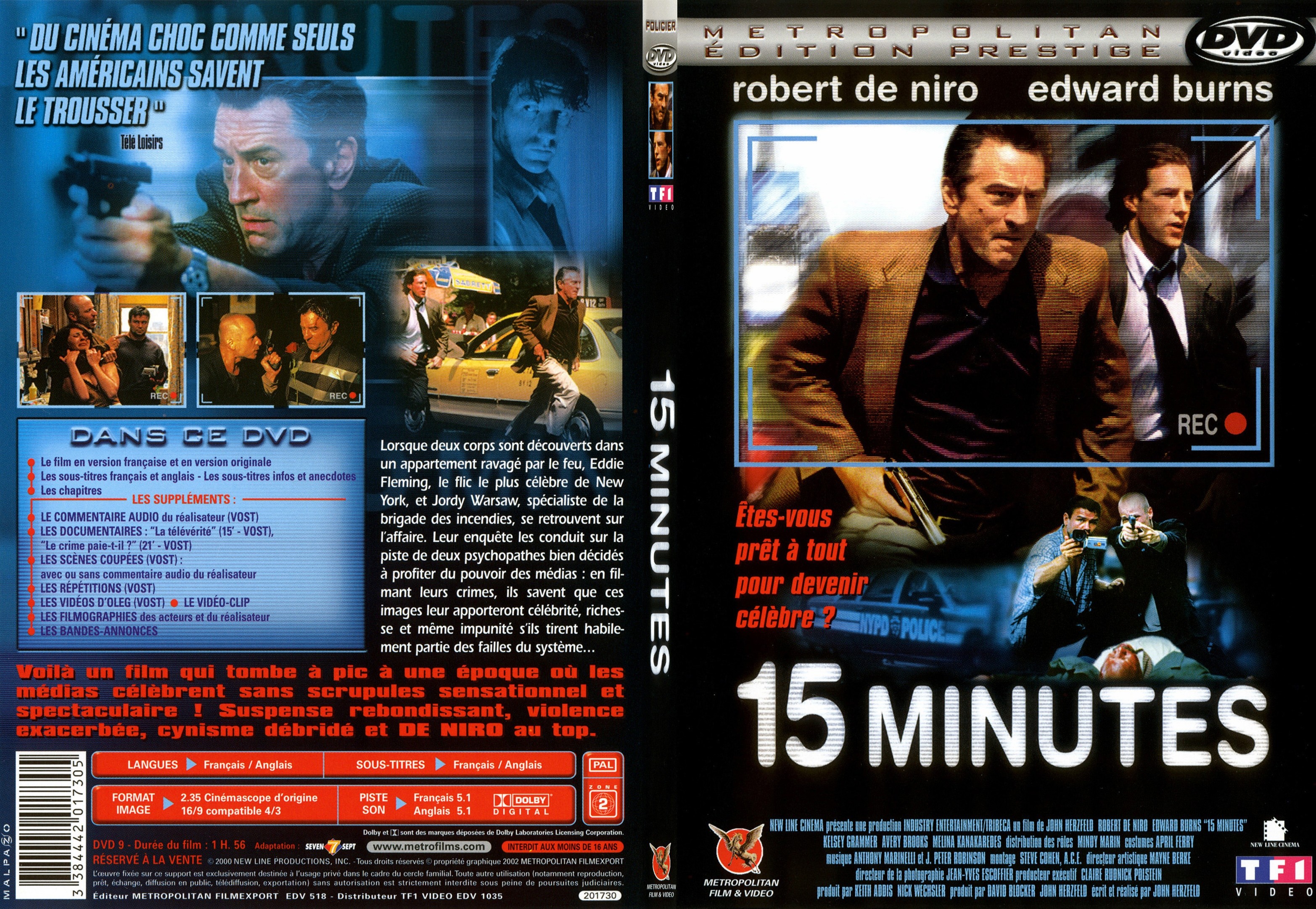 Jaquette DVD 15 minutes - SLIM