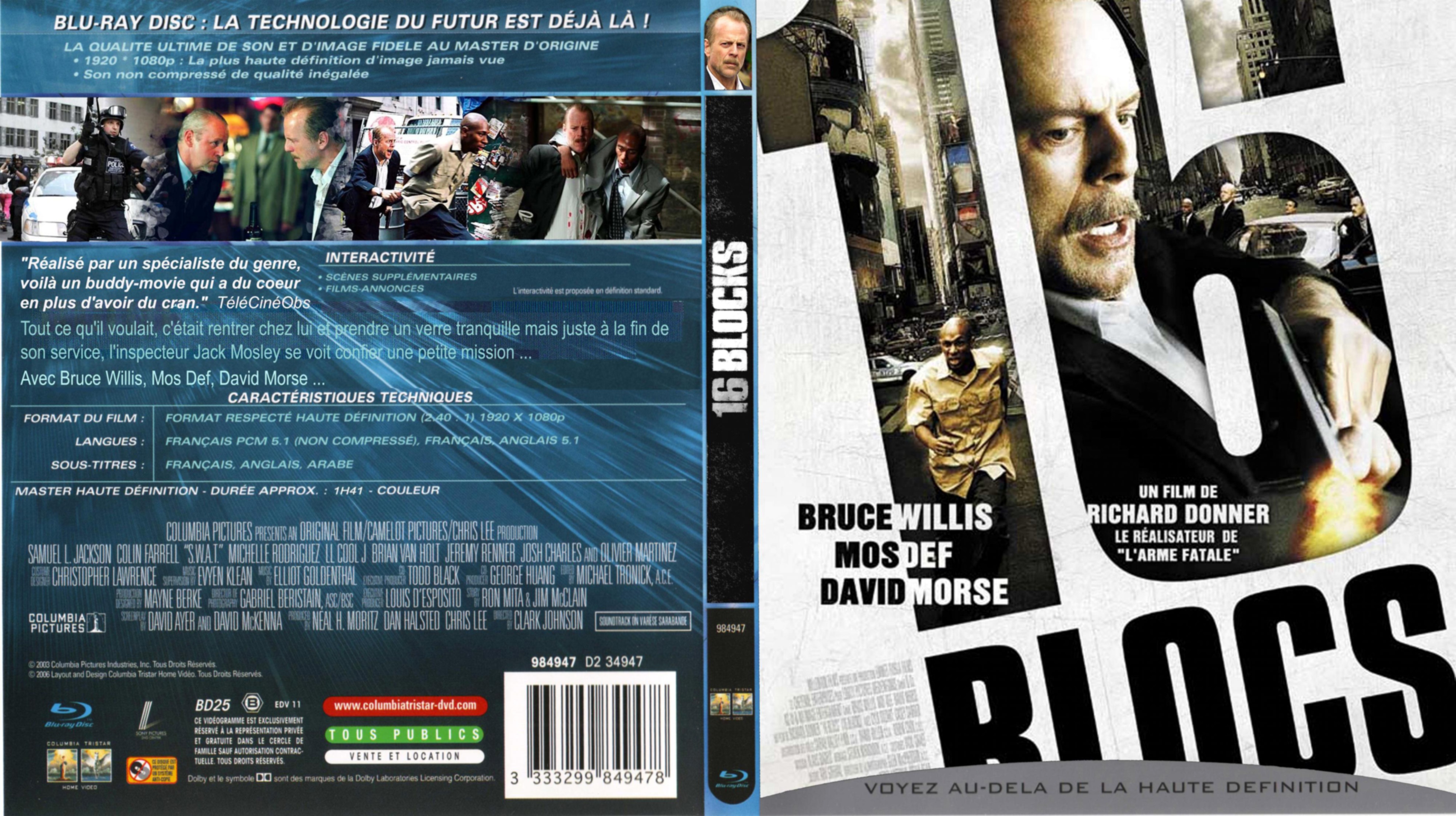 Jaquette DVD 16 blocs (BLU-RAY)