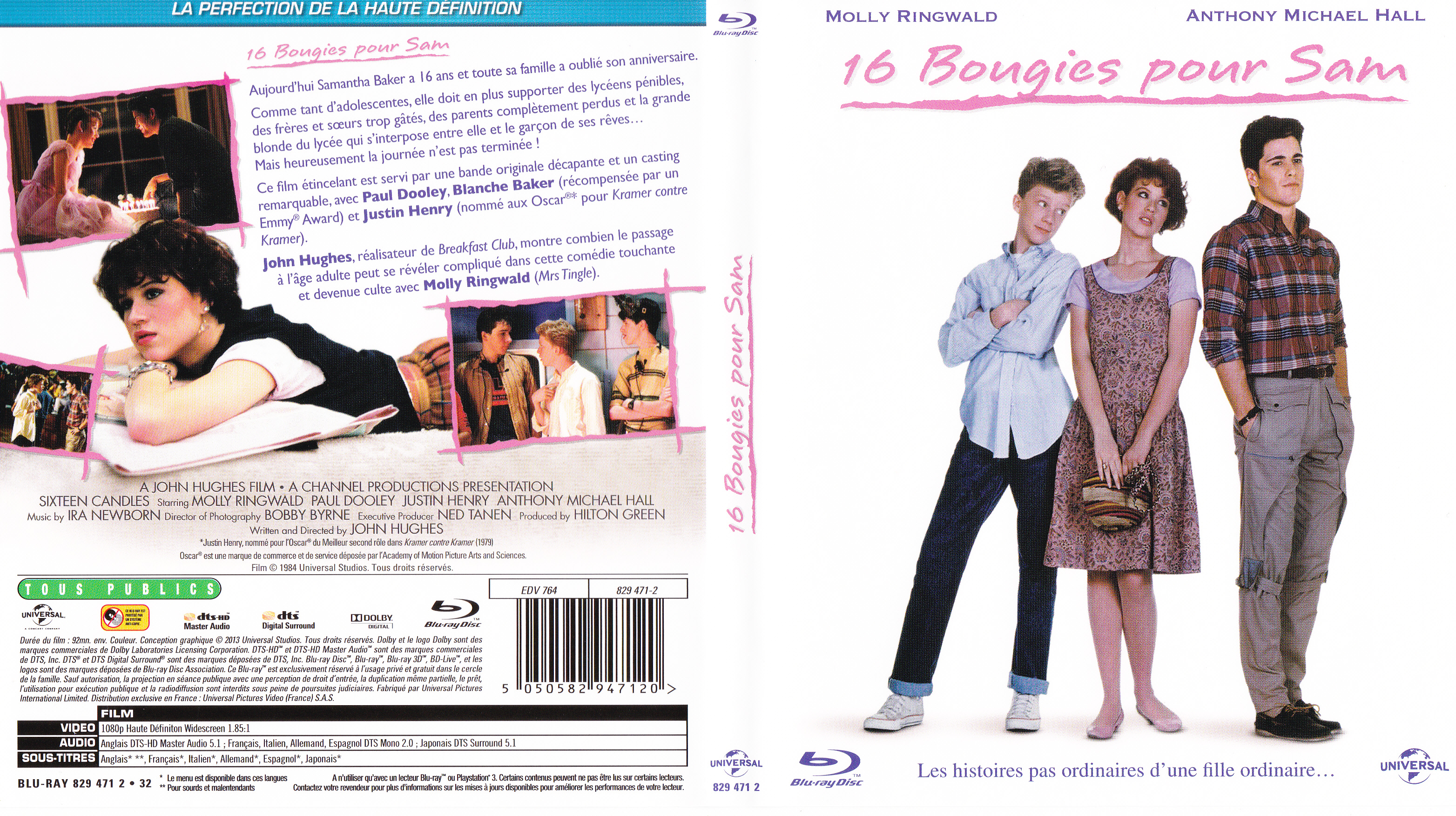 Jaquette DVD 16 bougies pour Sam (BLU-RAY)