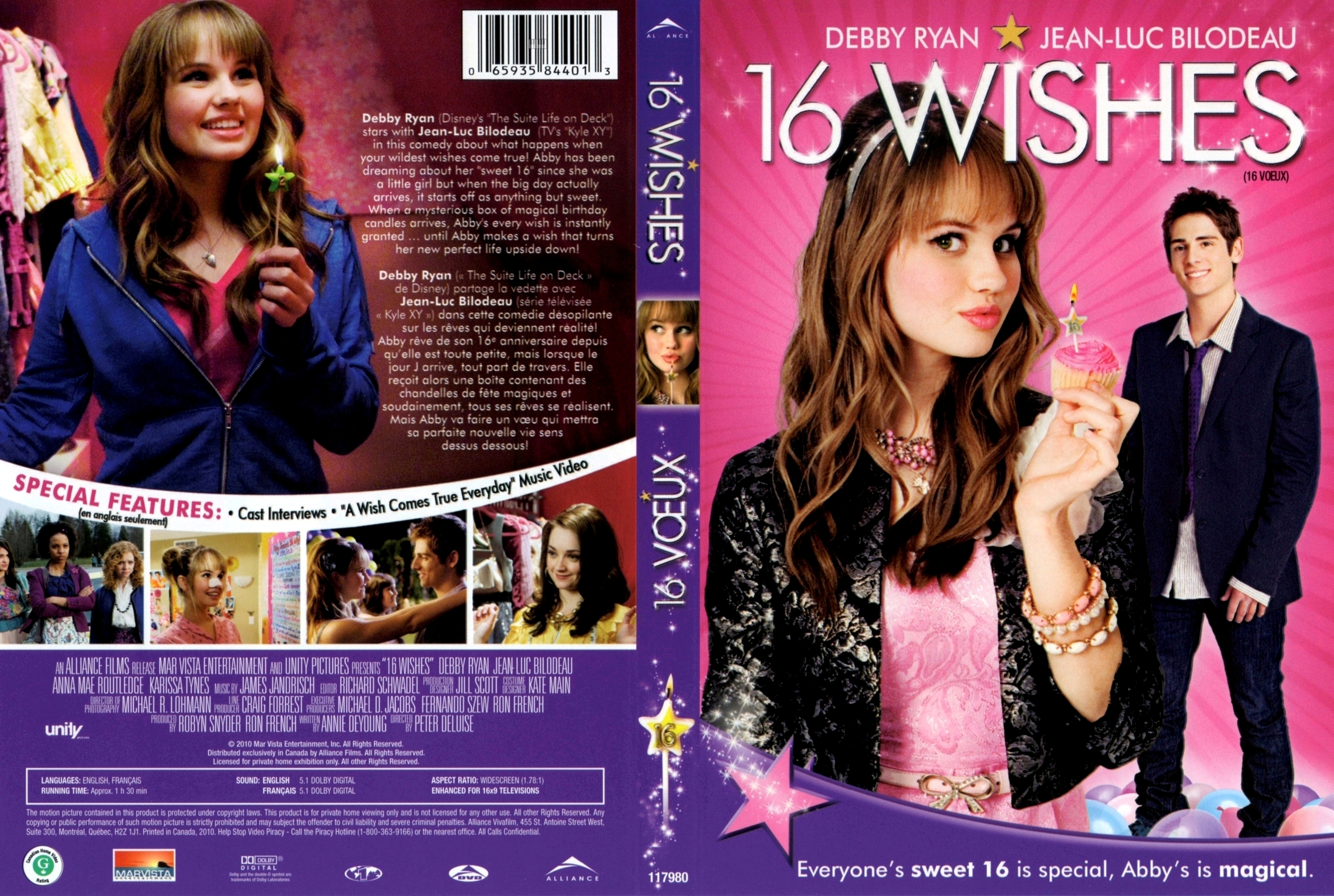 Jaquette DVD 16 voeux - 16 Wishes (Canadienne)