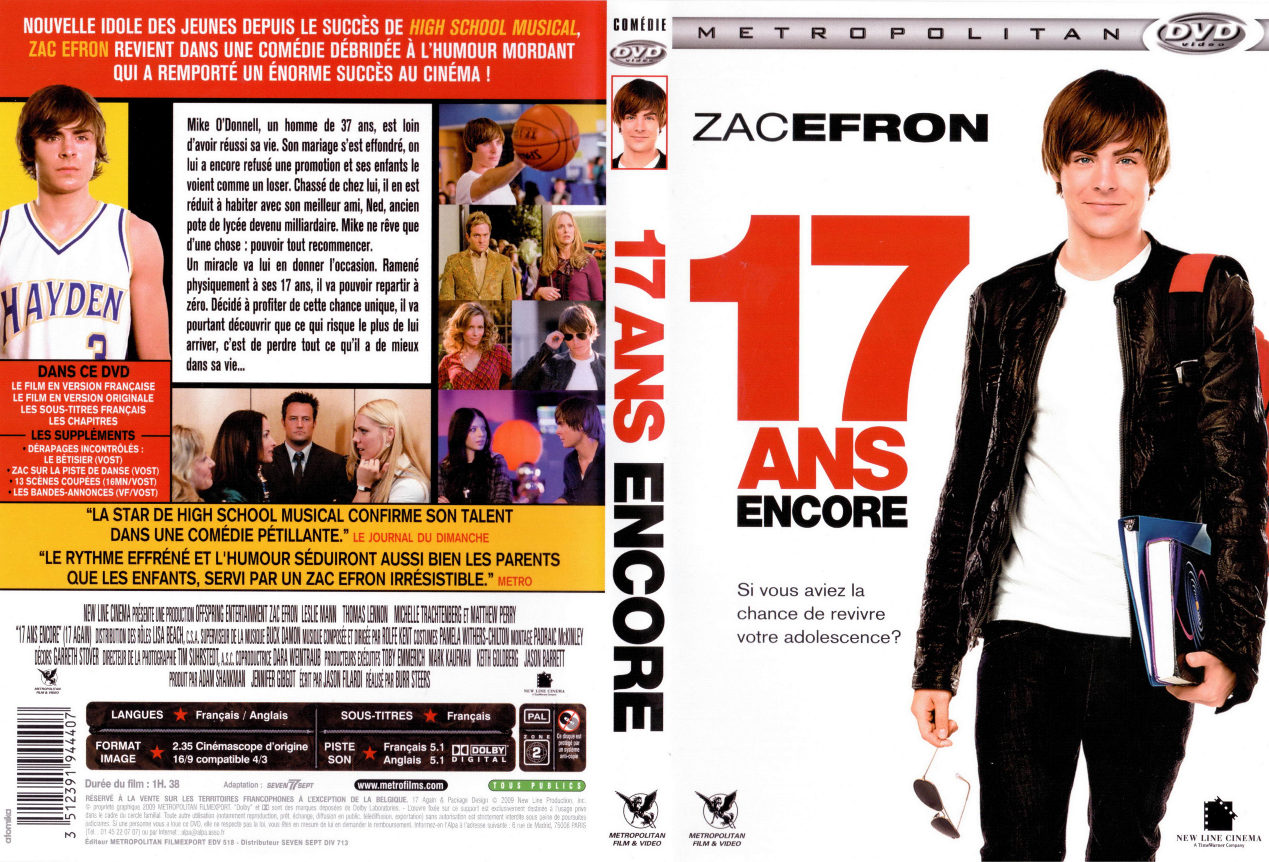 Jaquette DVD 17 ans encore