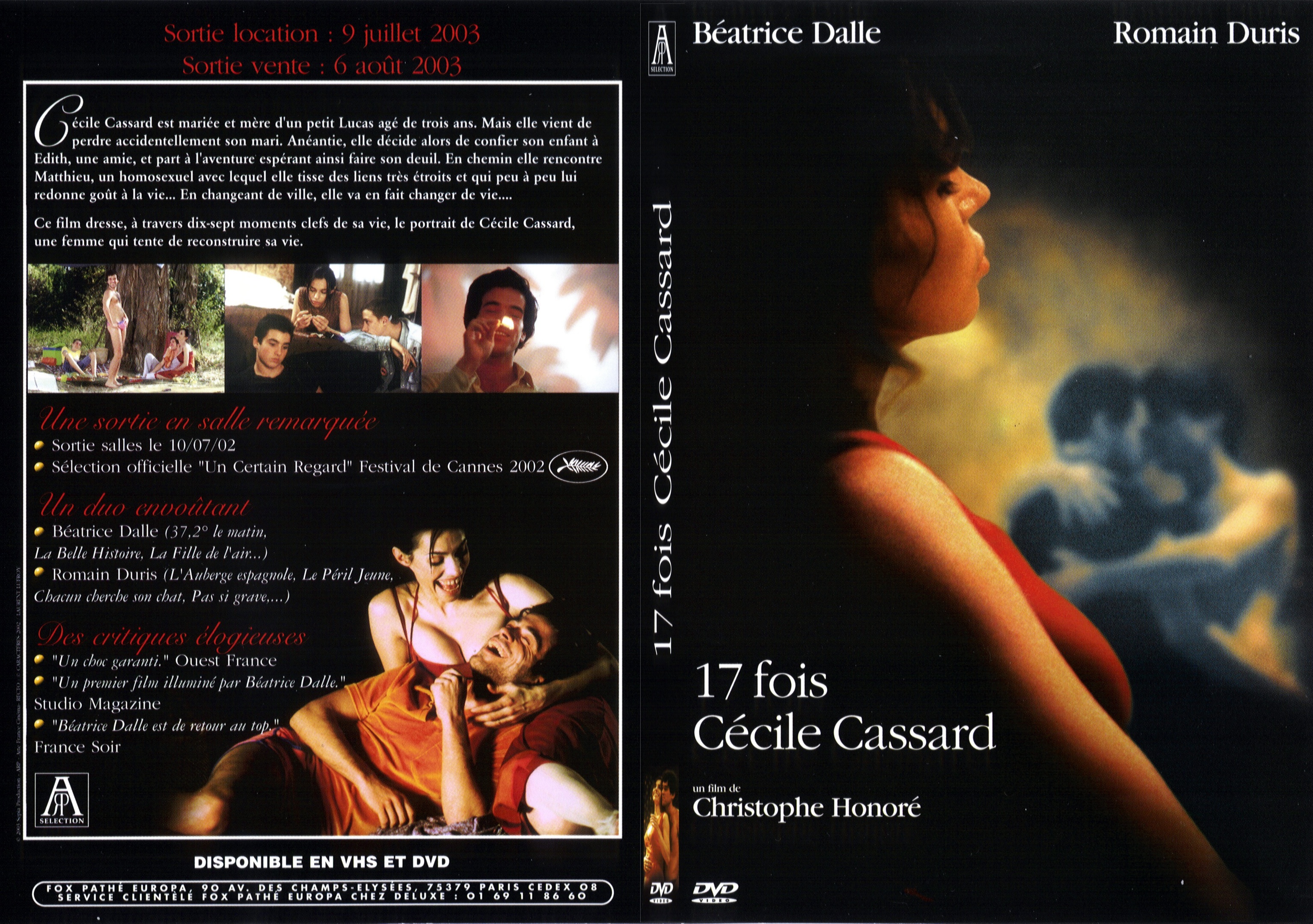 Jaquette DVD 17 fois Cecile Cassard - SLIM