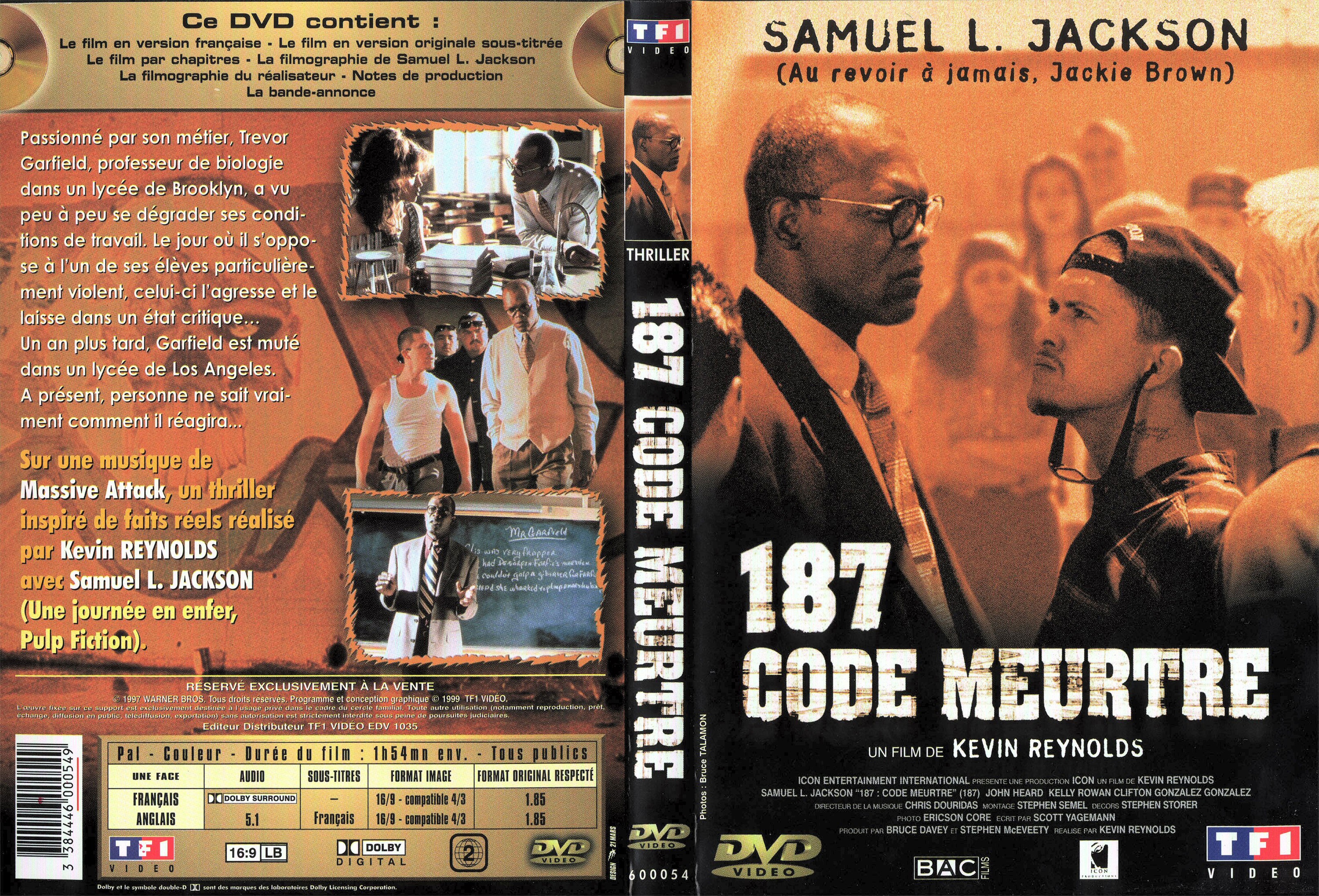 Jaquette DVD 187 code meurtre