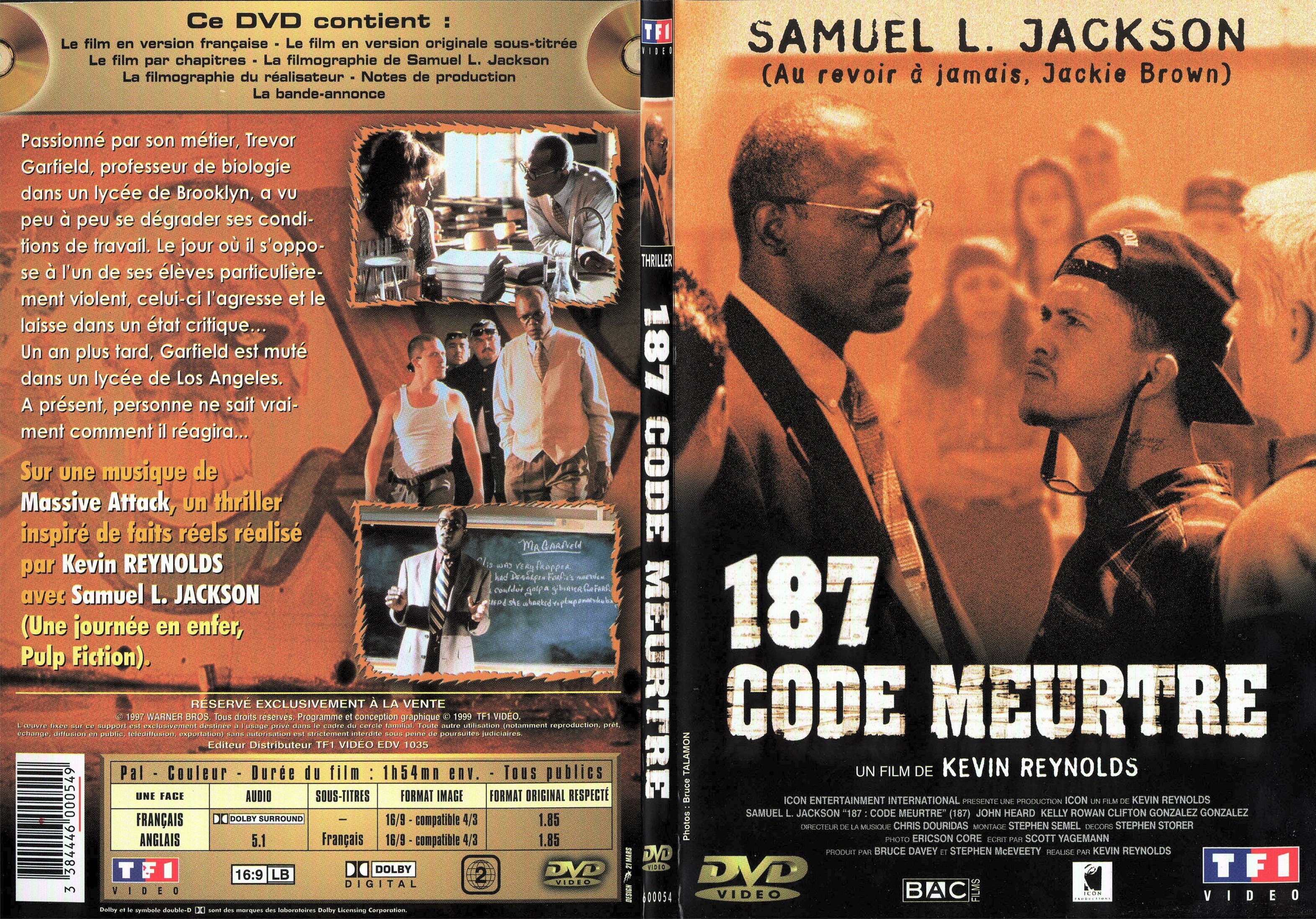 Jaquette DVD 187 code meurtre - SLIM