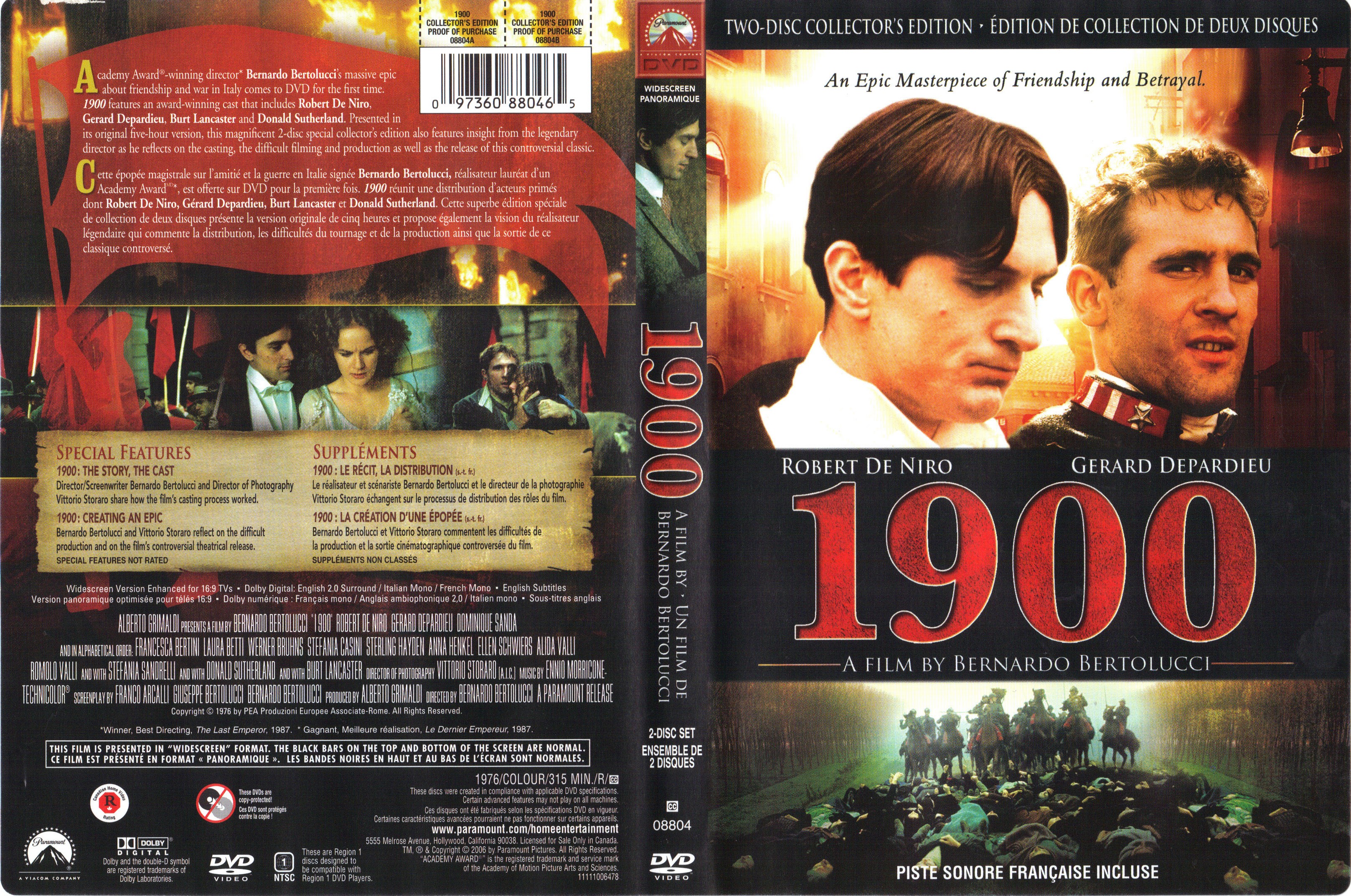 Jaquette DVD 1900 (Canadienne)